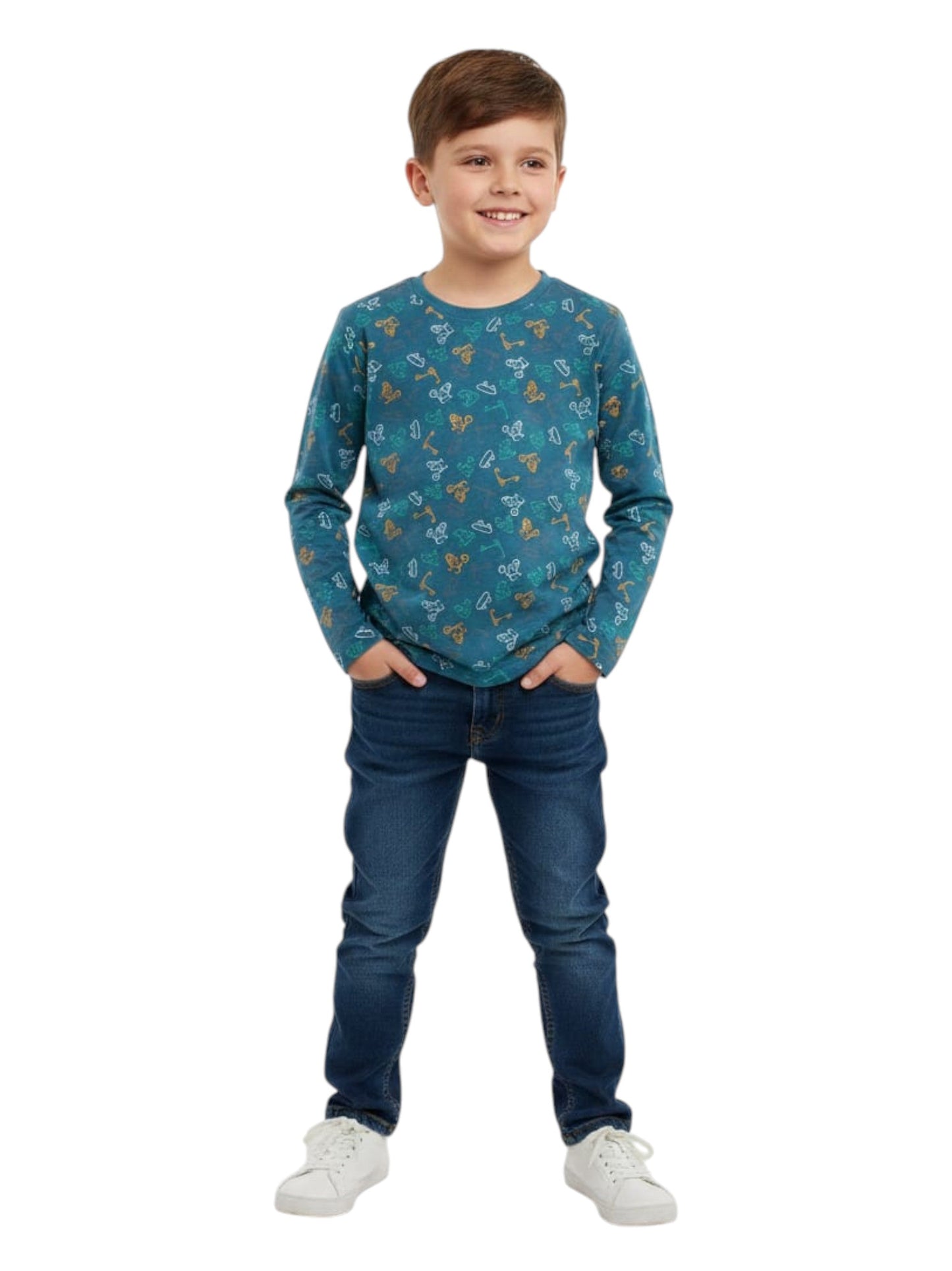 Kid's Boy's Printed Top,Blue