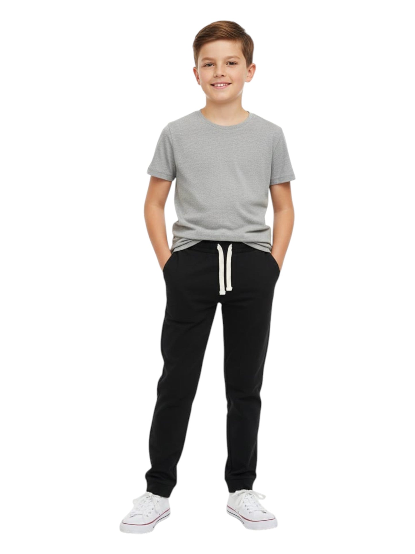Kids Boy's Plain Solid Pant,Black