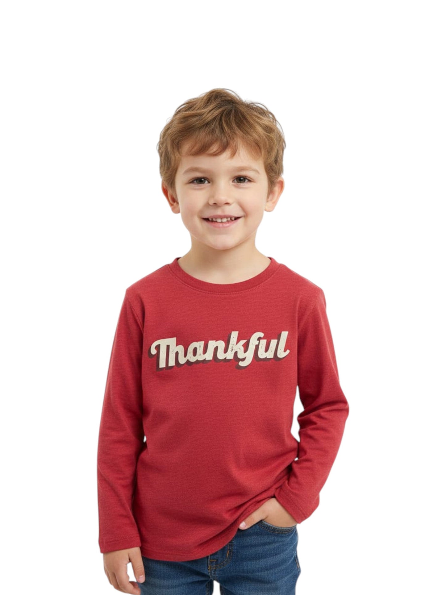 Kid's Boy's Printed Top,Red