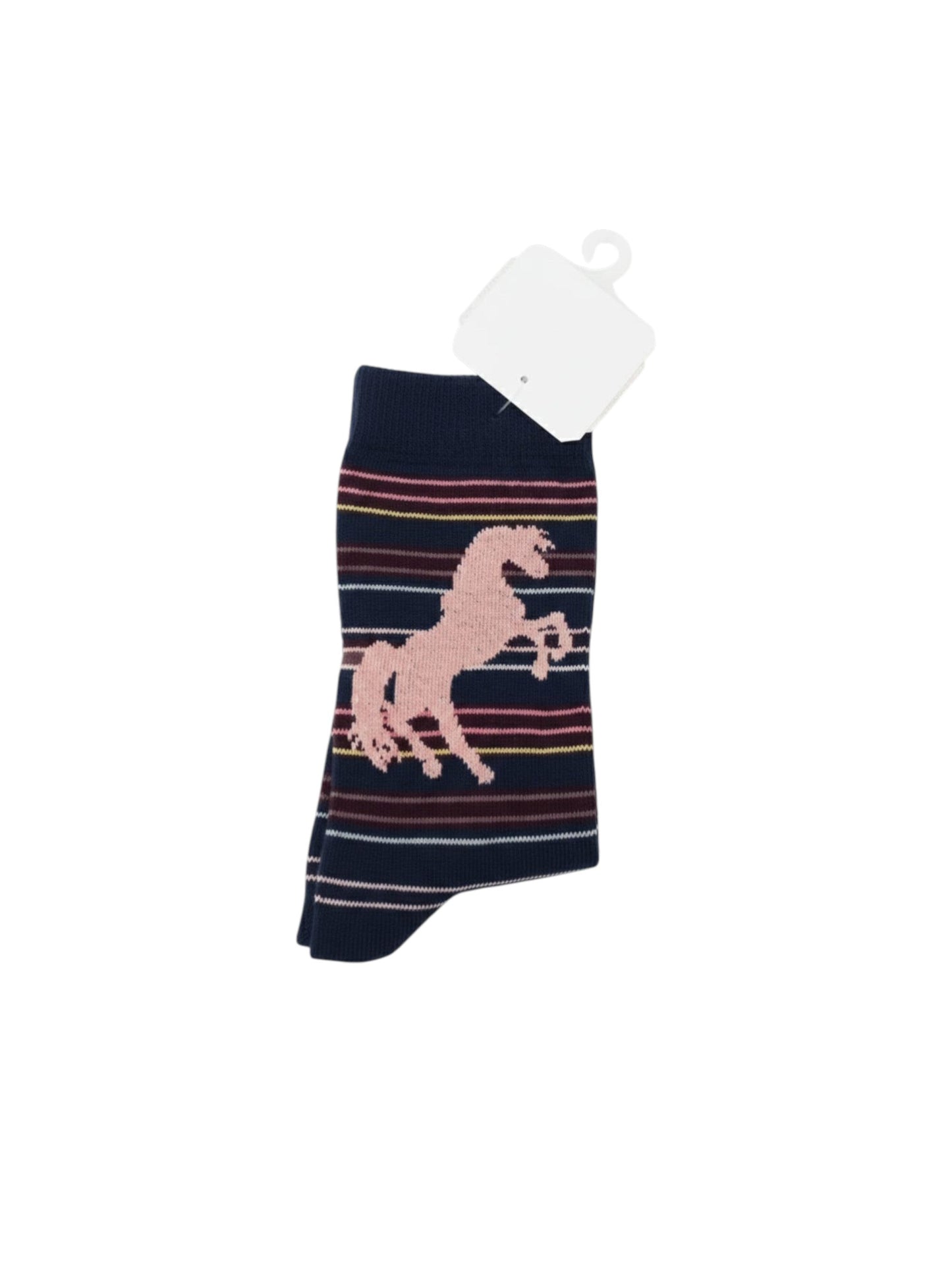 Kids Girl's Striped Socks,Navy