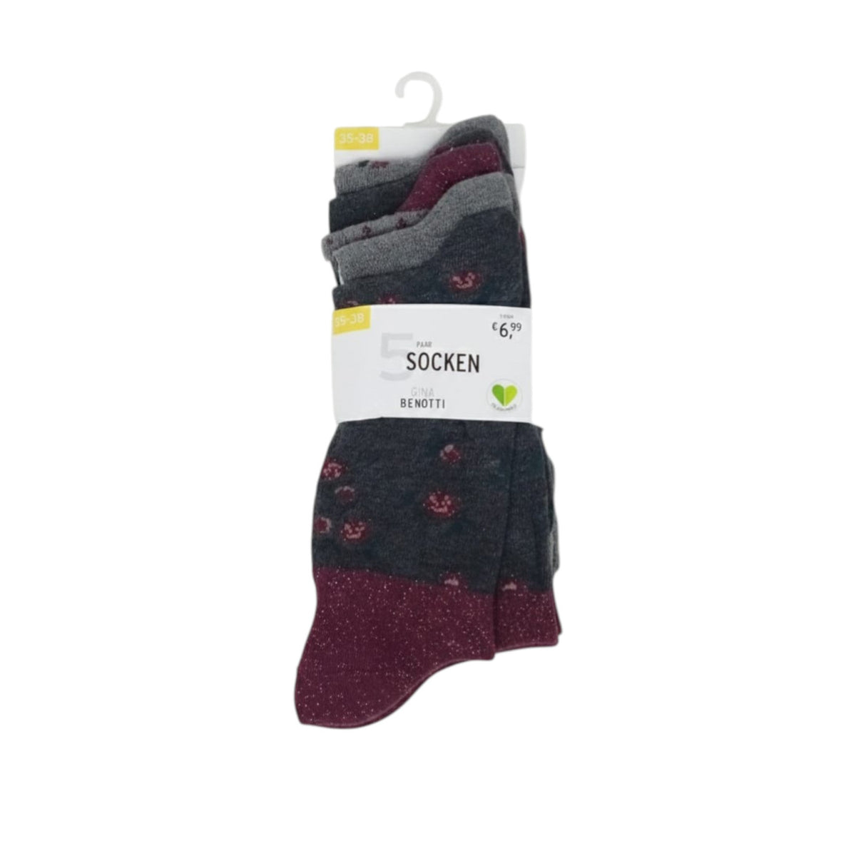 Women's Knitted Socks Set 5pieces,Grey