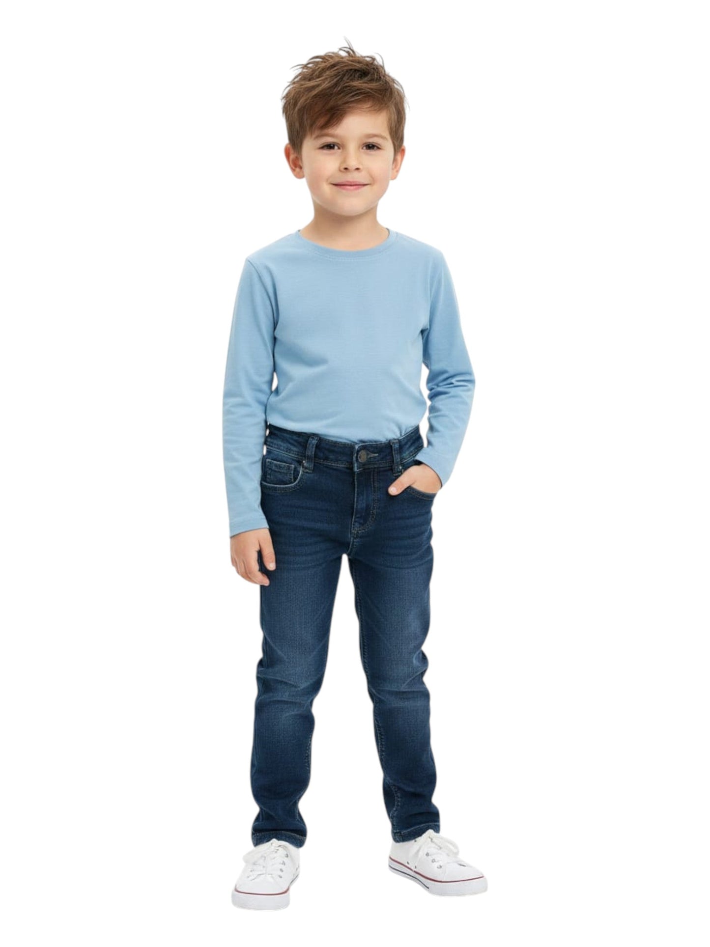 Kids Boy's Washed Jeans,Navy