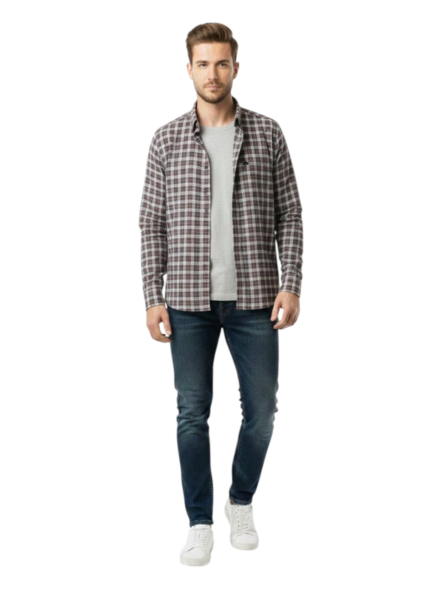 Men's Plaid Dress Shirt,Multi