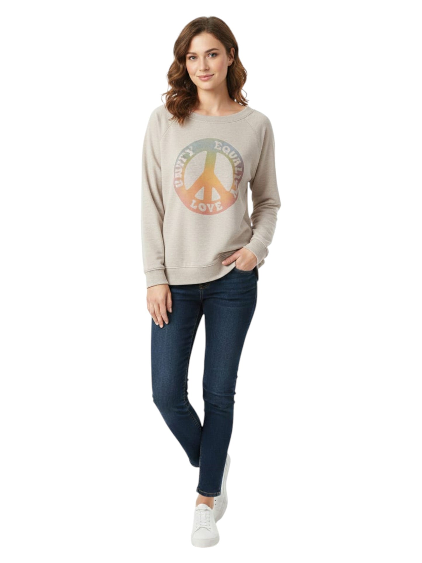 Women's Printed Sweaters,Light Beige
