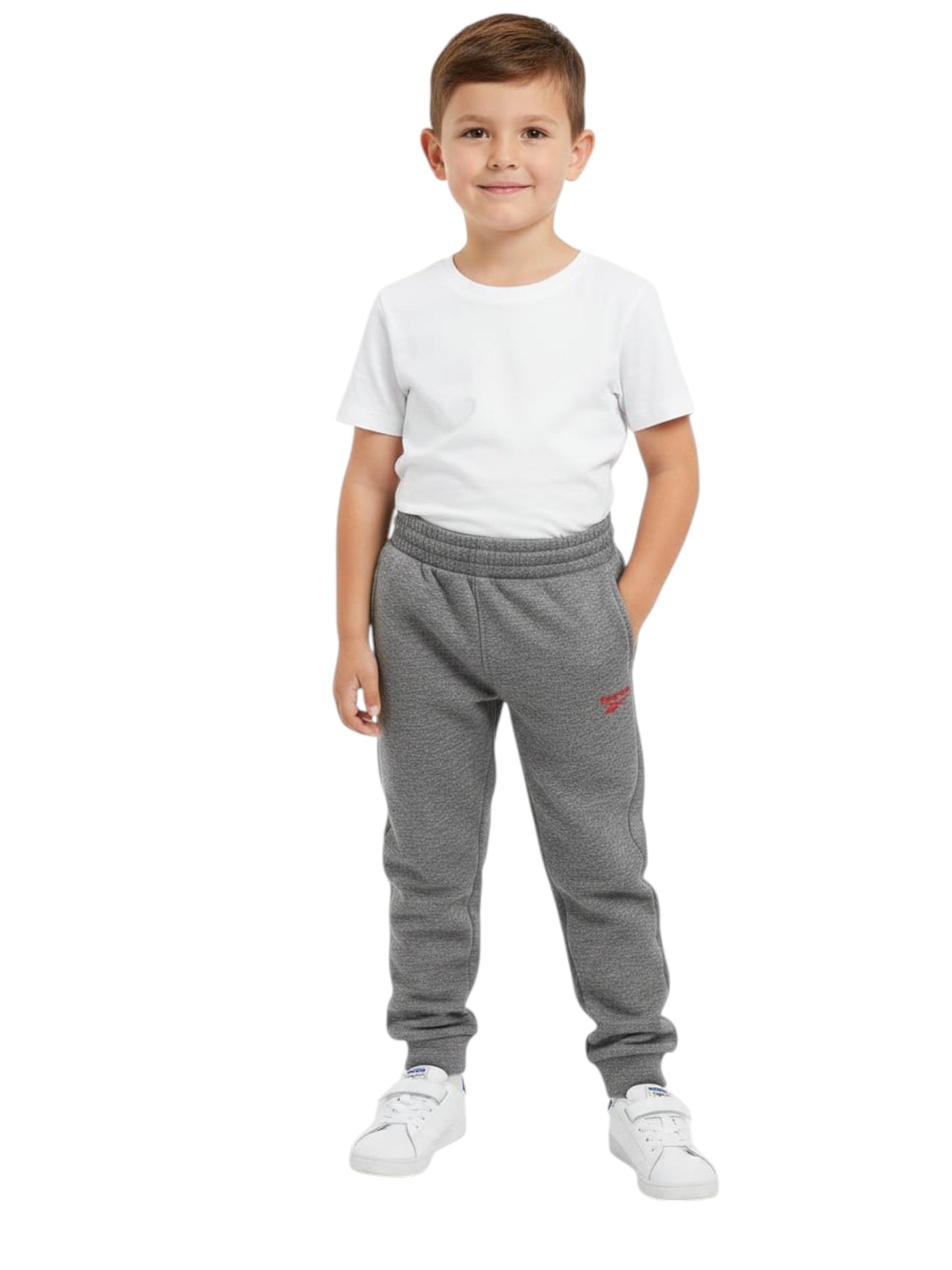 Kids Boy's Plain Solid Pant,Grey