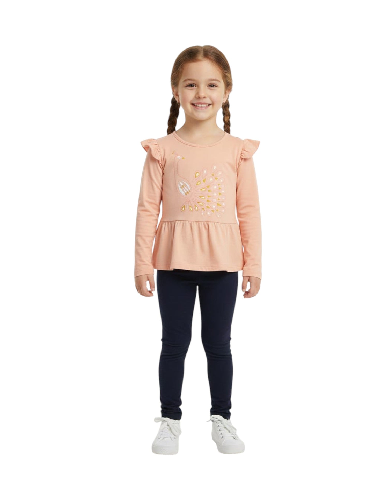 Kids Girl's Graphic Printed Set Top&Pant,Light Pink