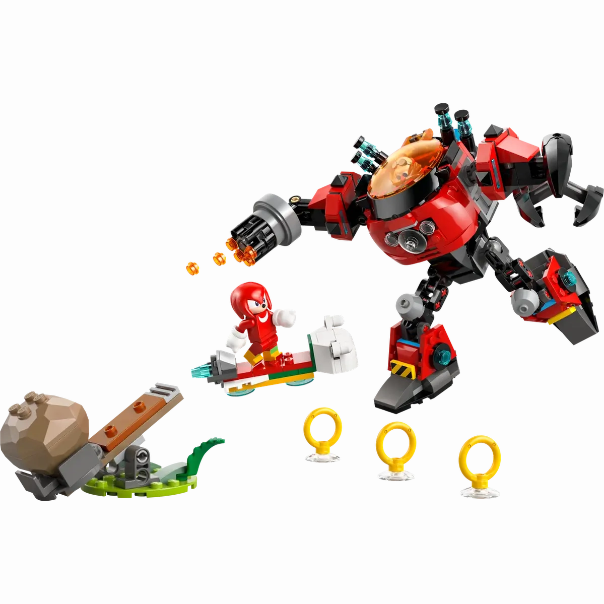Lego Knuckles vs. Dr. Eggman Egg Crusher Mech (77005)