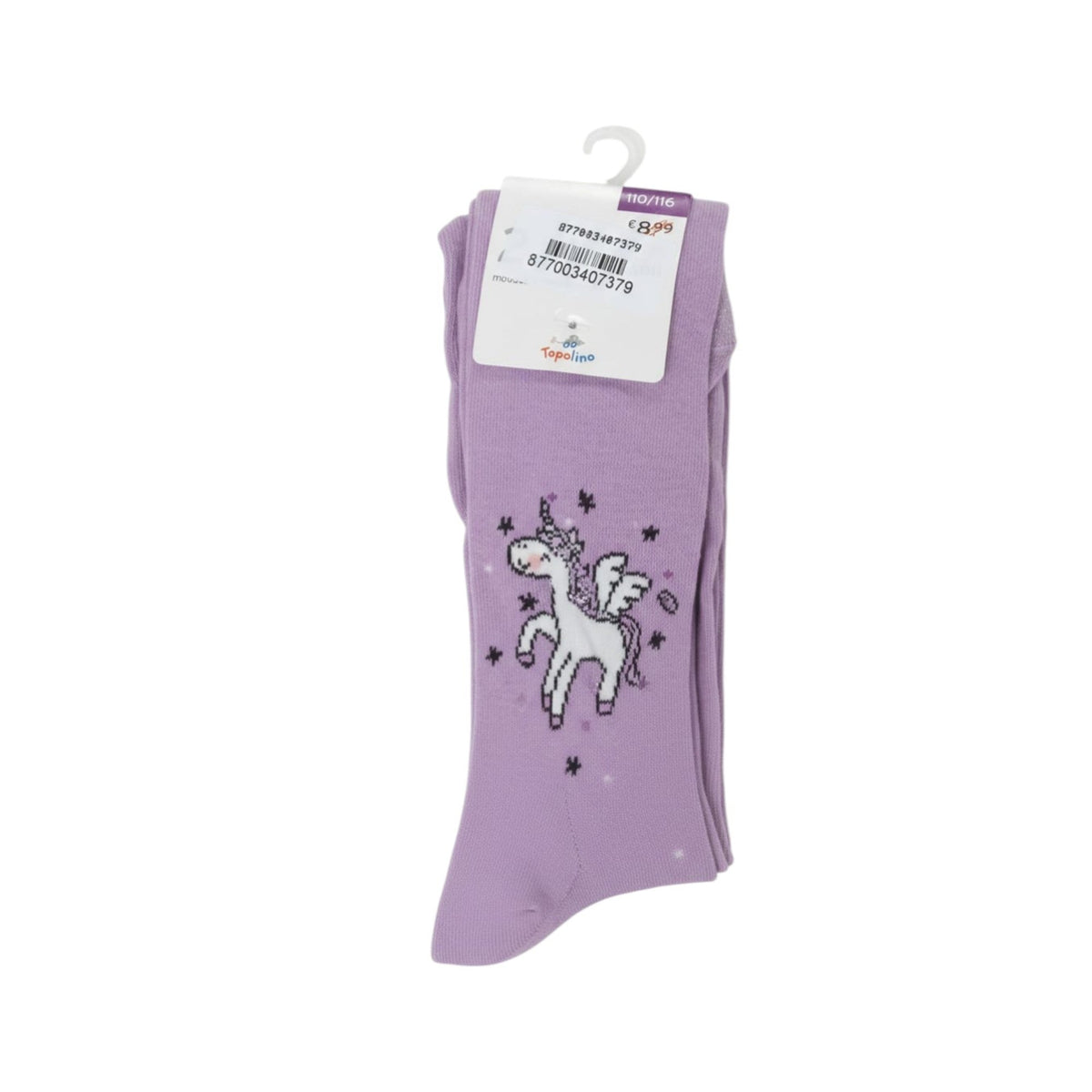 Kids Girl's Printed Tights Set 2Pieces,White/Purple