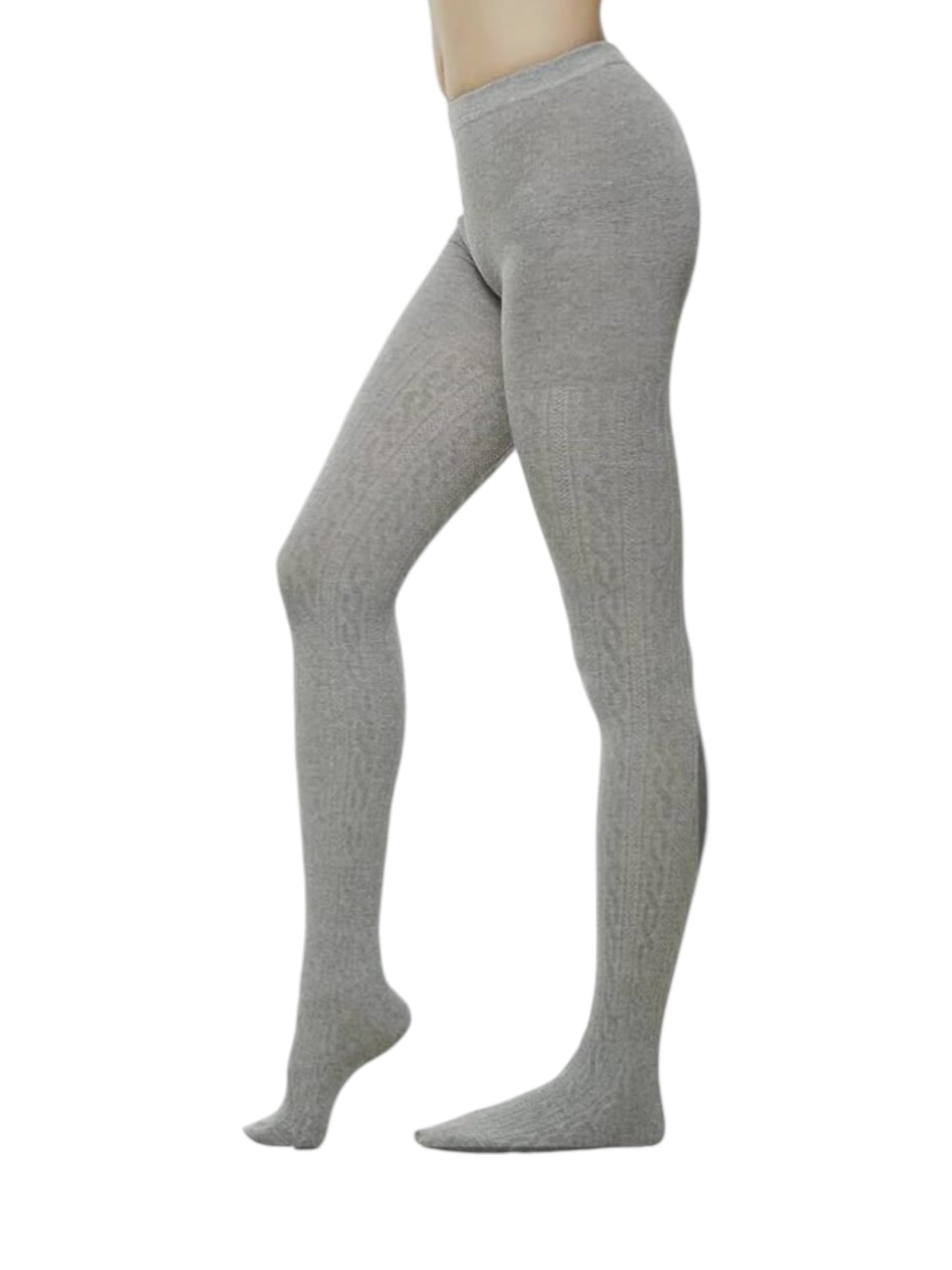 Kids Girl's Knitted Tights,Light Grey