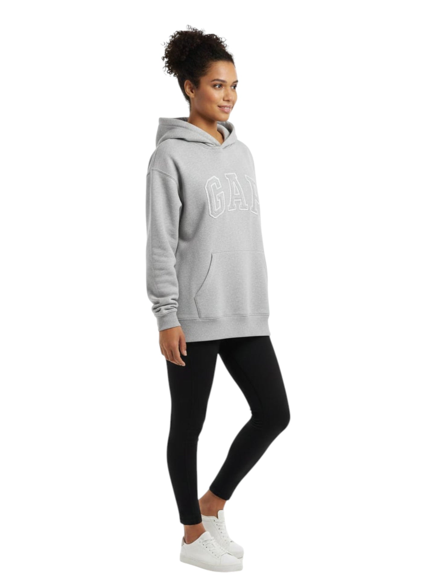 Women's Logo Printed Hoodie,Grey