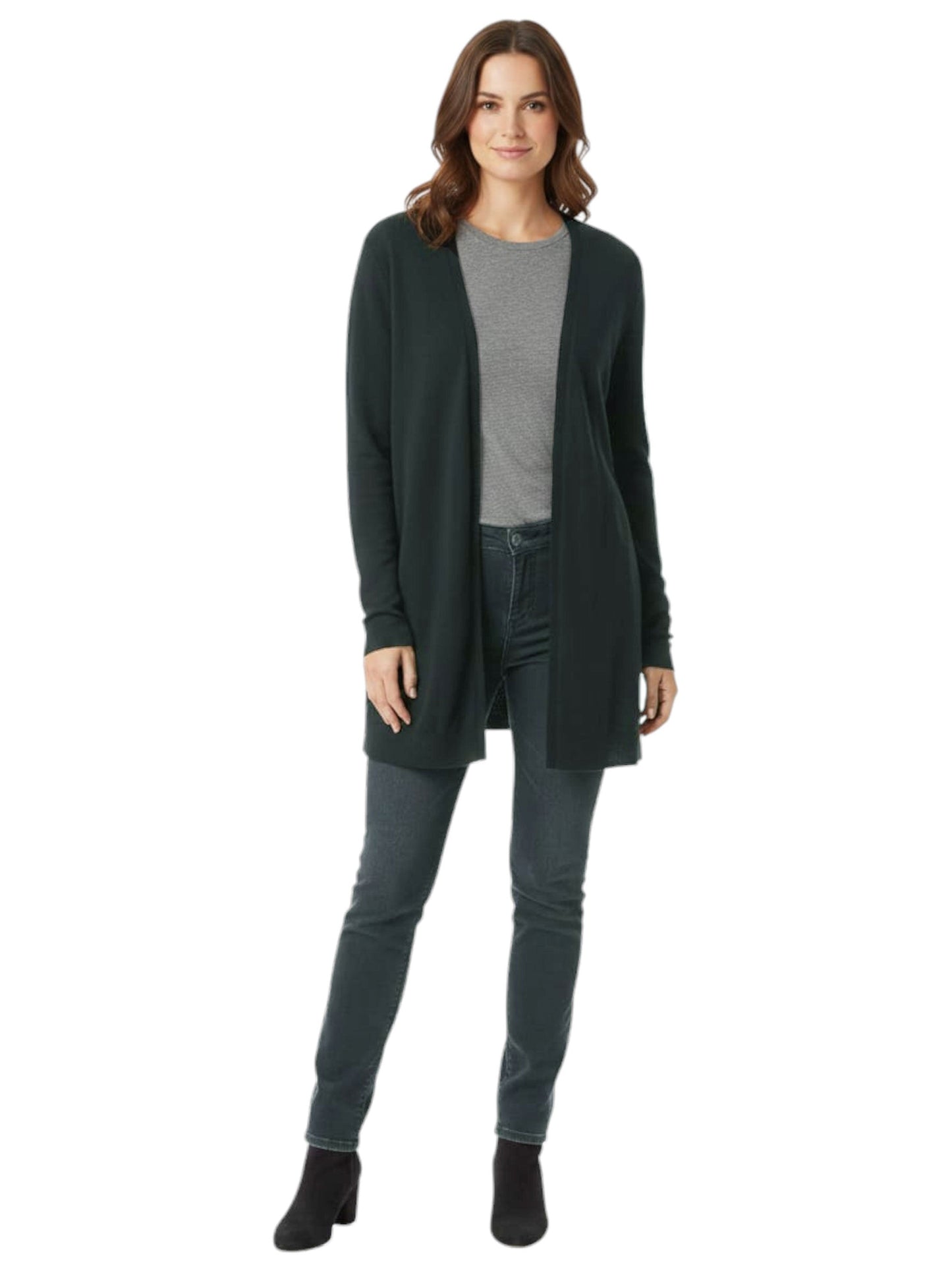Women's Knitted Top Cardigan,Dark Grey