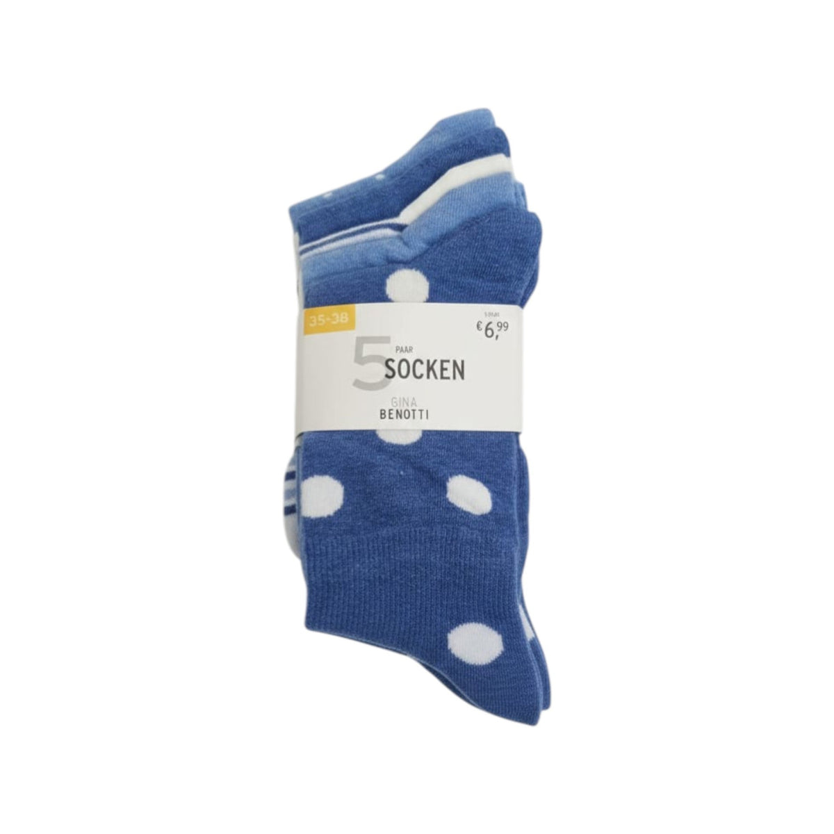 Women's Printed Socks Set 5pieces,Blue