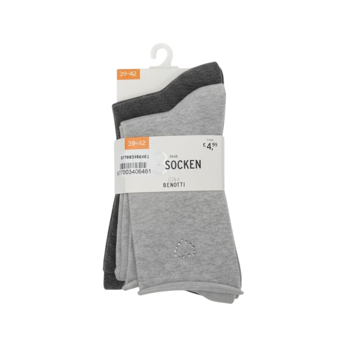 Women's Knitted Socks Set 3Pieces,Light Grey