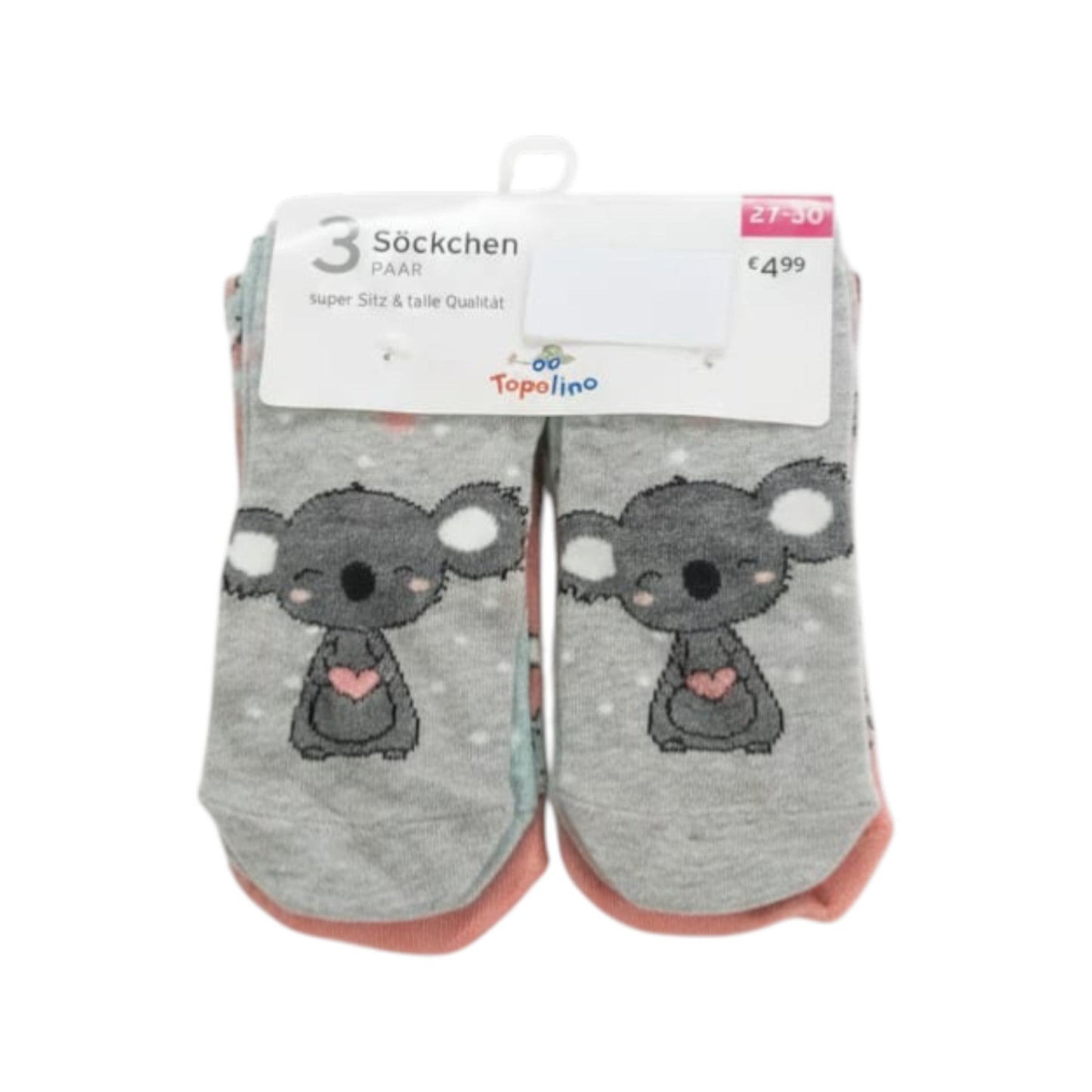 Kids Girl's Printed Sockes Set 3pieces,Multi