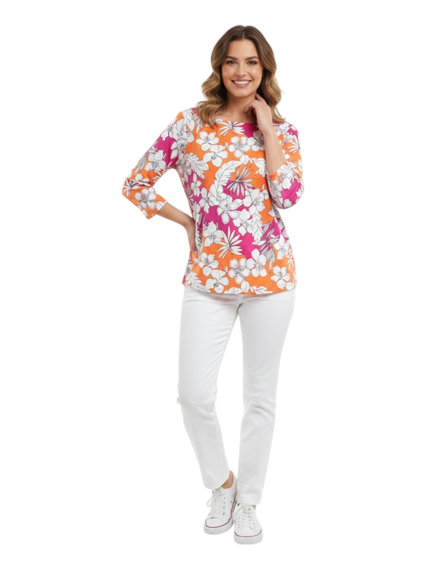 Women's Floral Printed Top,Multi