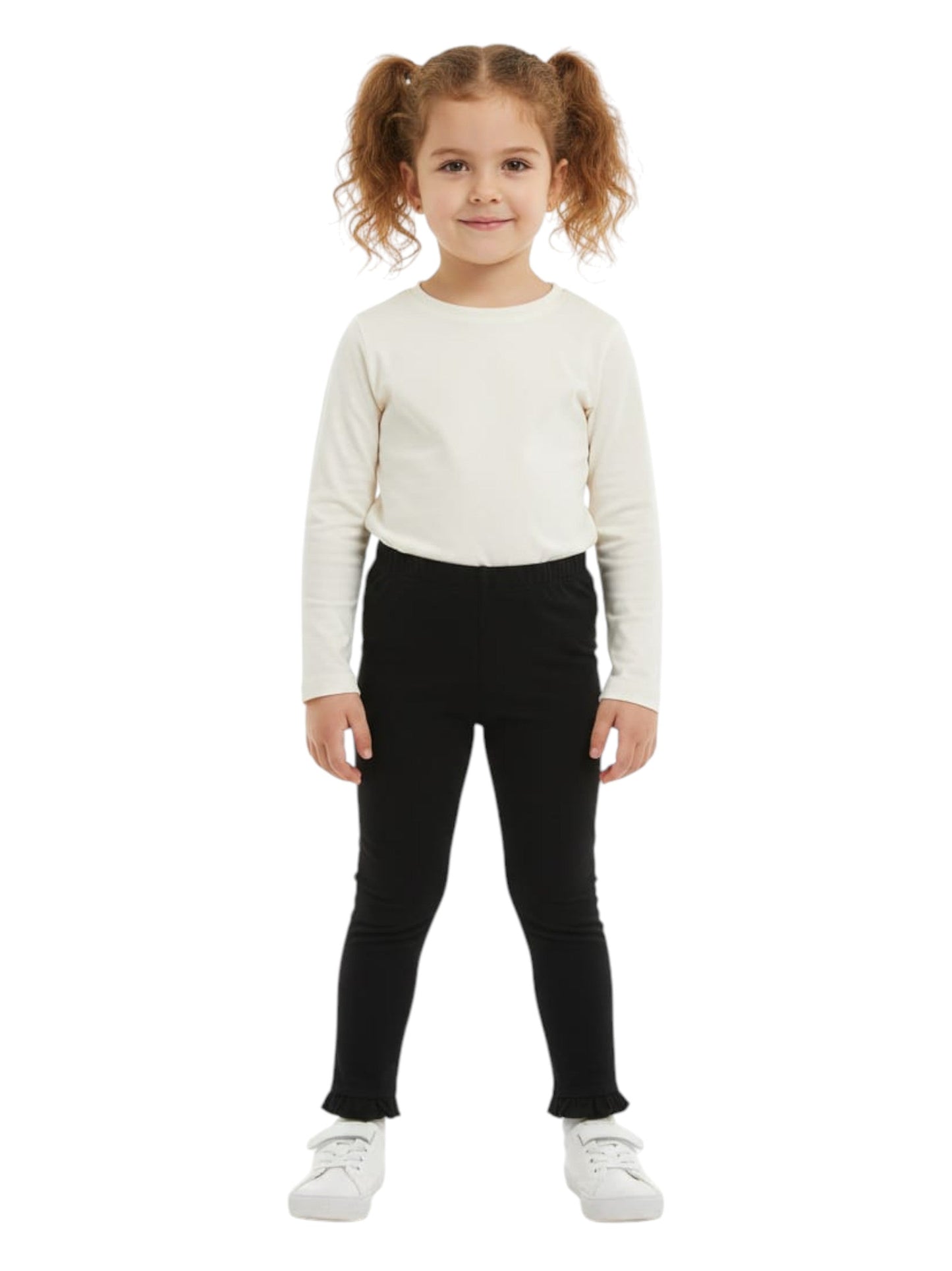 Kids Girl's Plain Solid Pant,Black