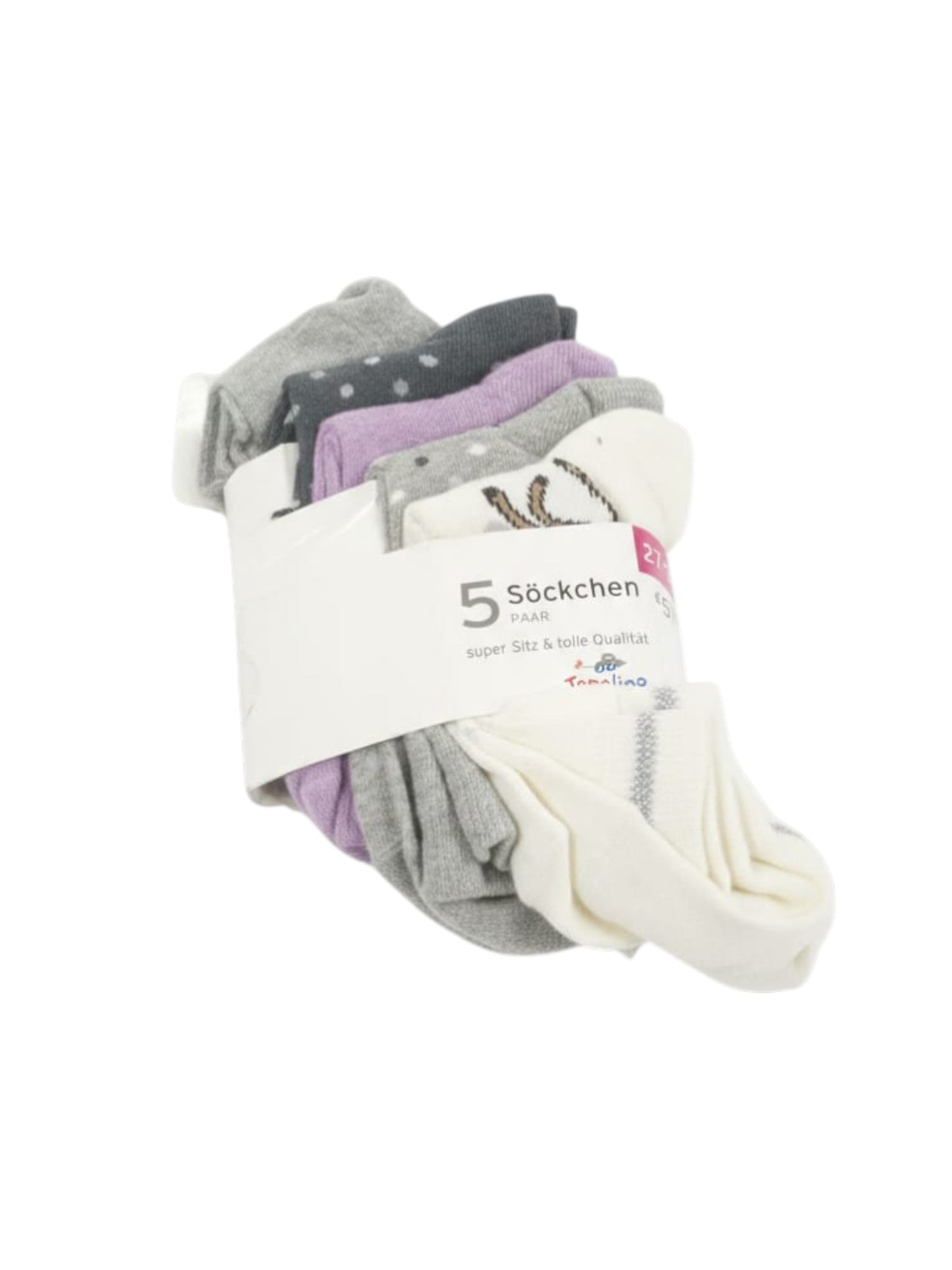 Kids Girl's Printed Socks Set 5Pieces,Multi