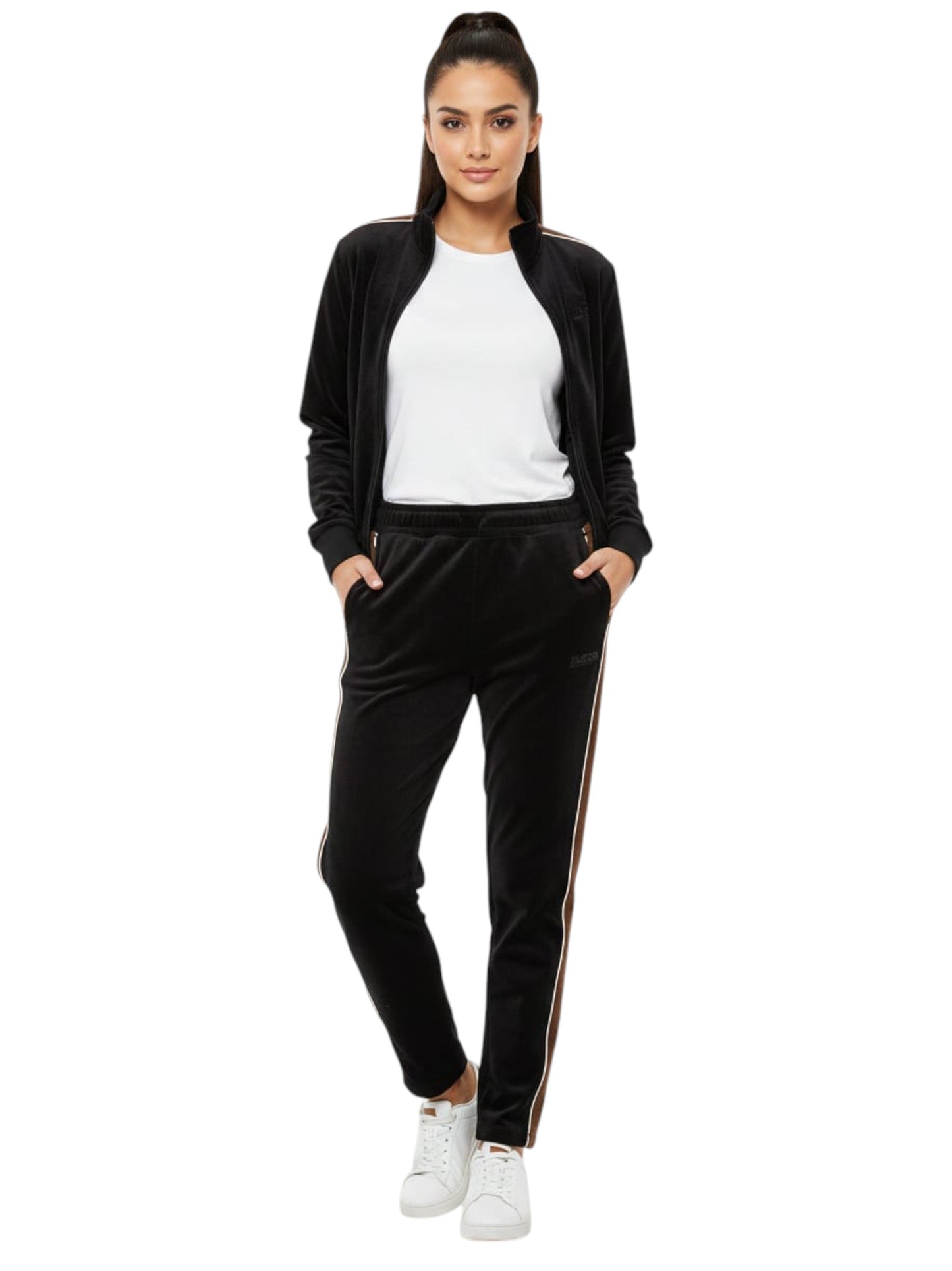 Women's Striped Pant,Black