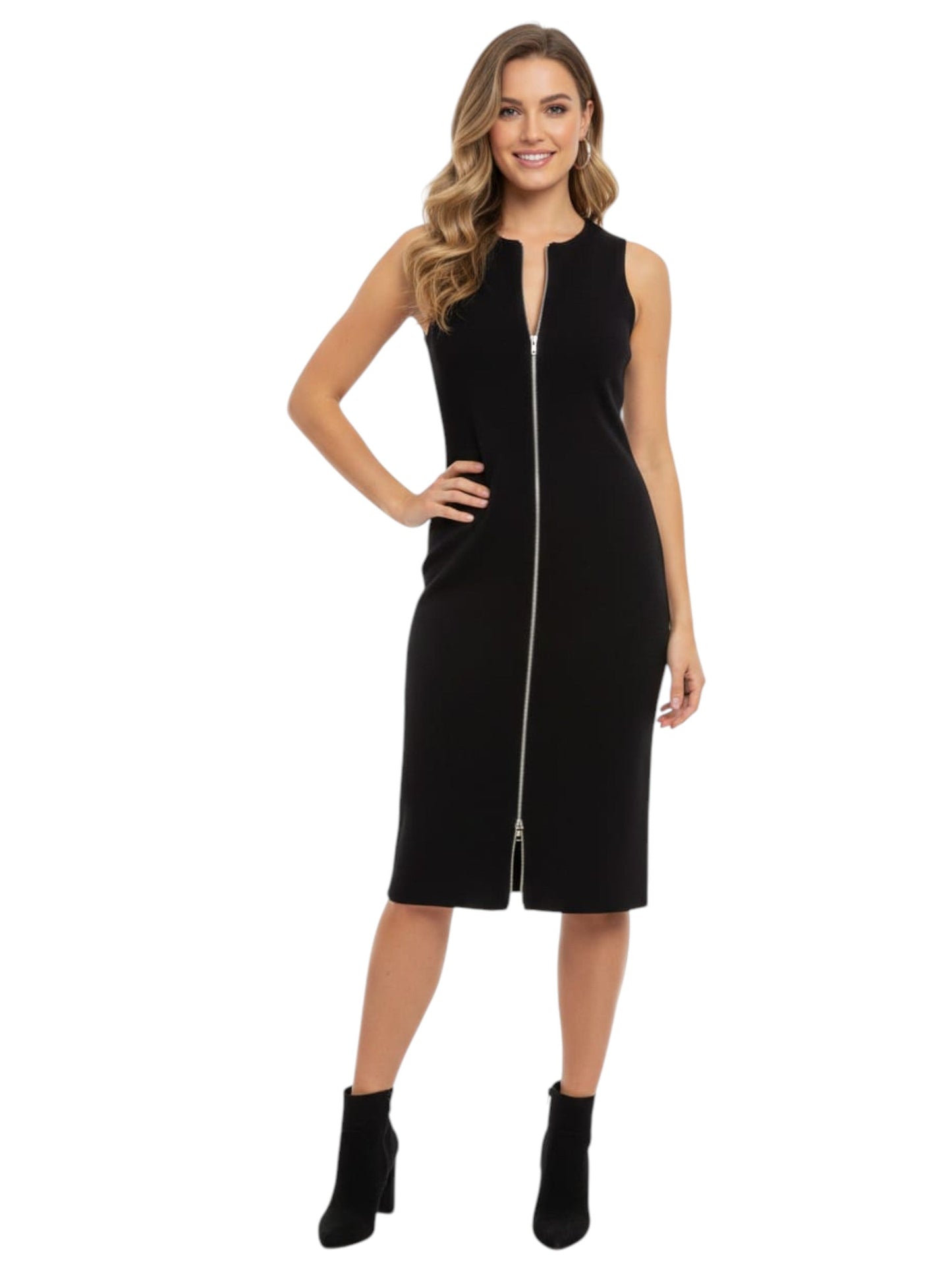 Women's Ribbed Dress,Black