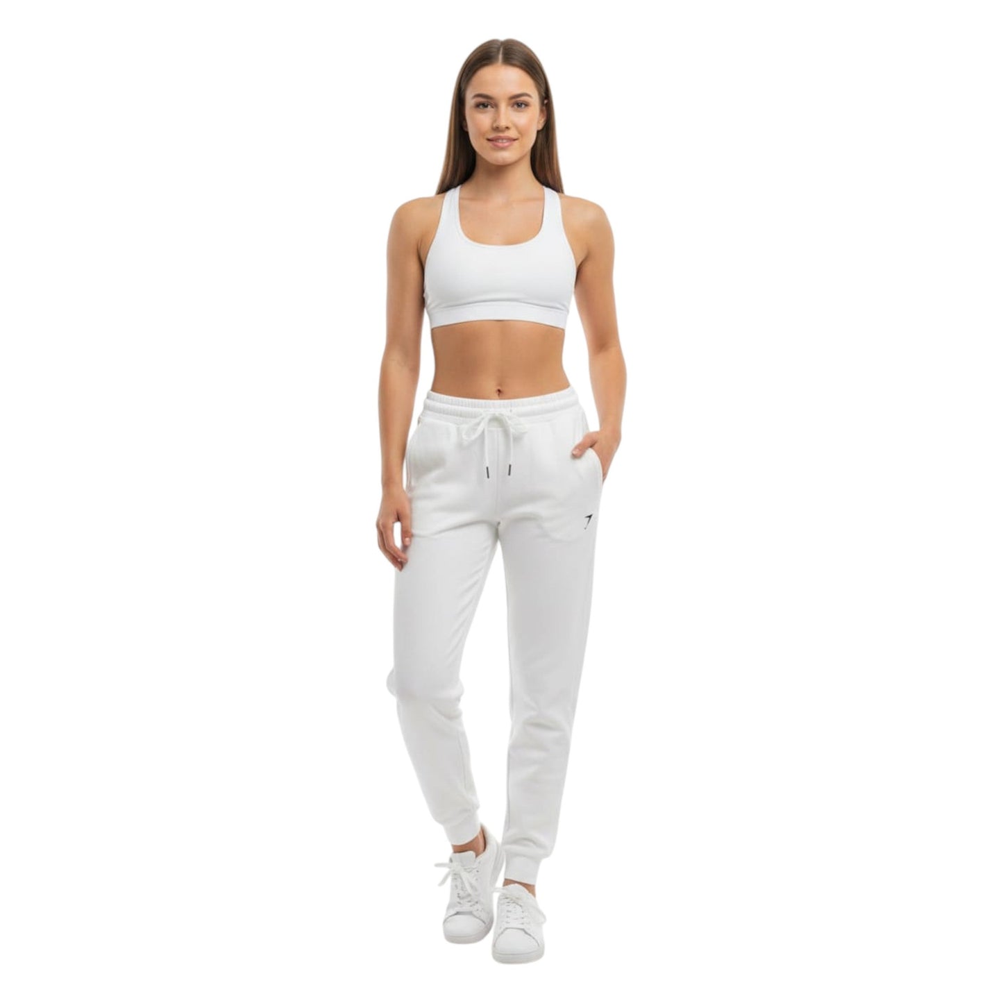 Women's Plain Solid Sport Pant,White