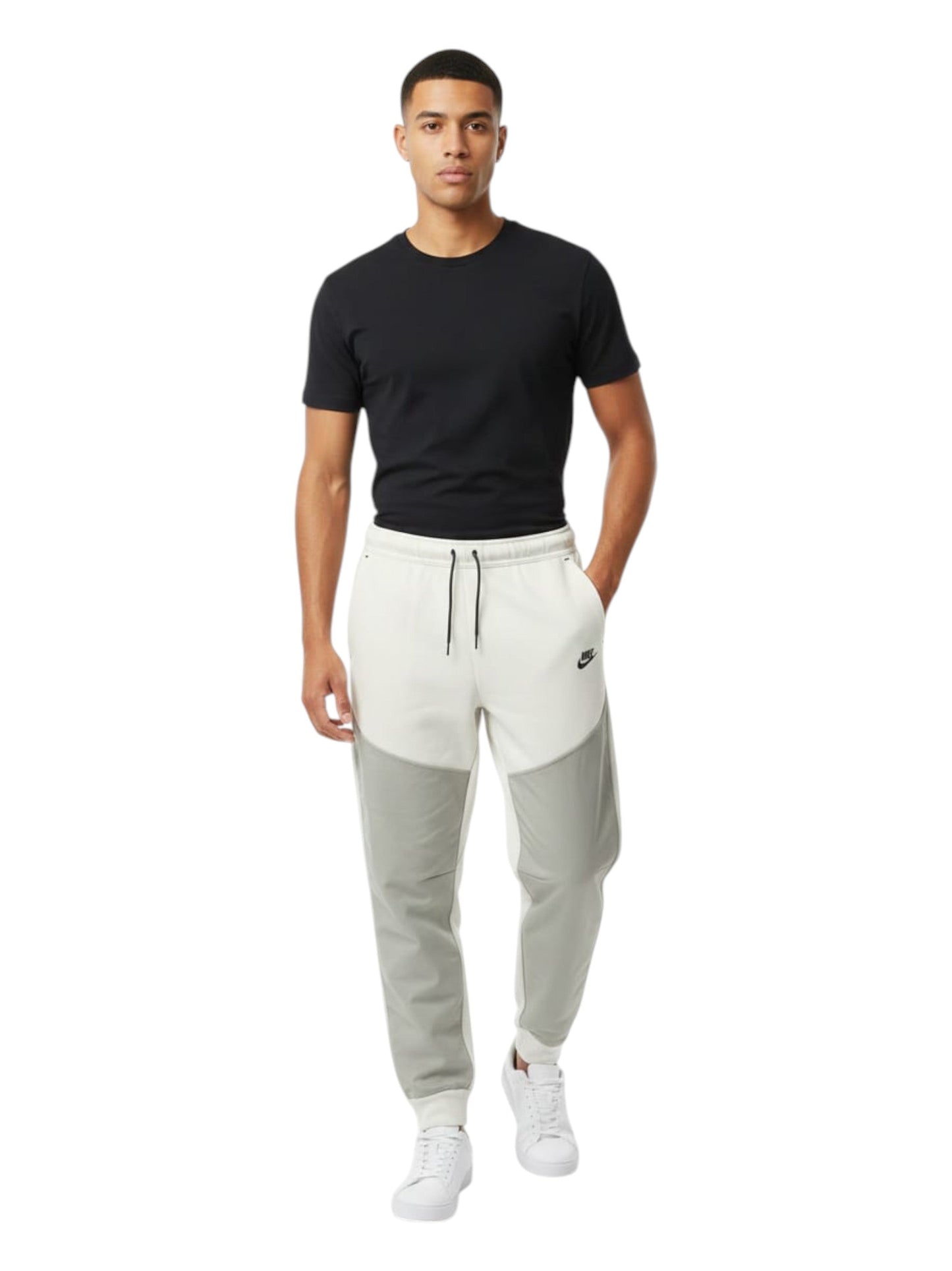 Men's Colorblocked Pant,White