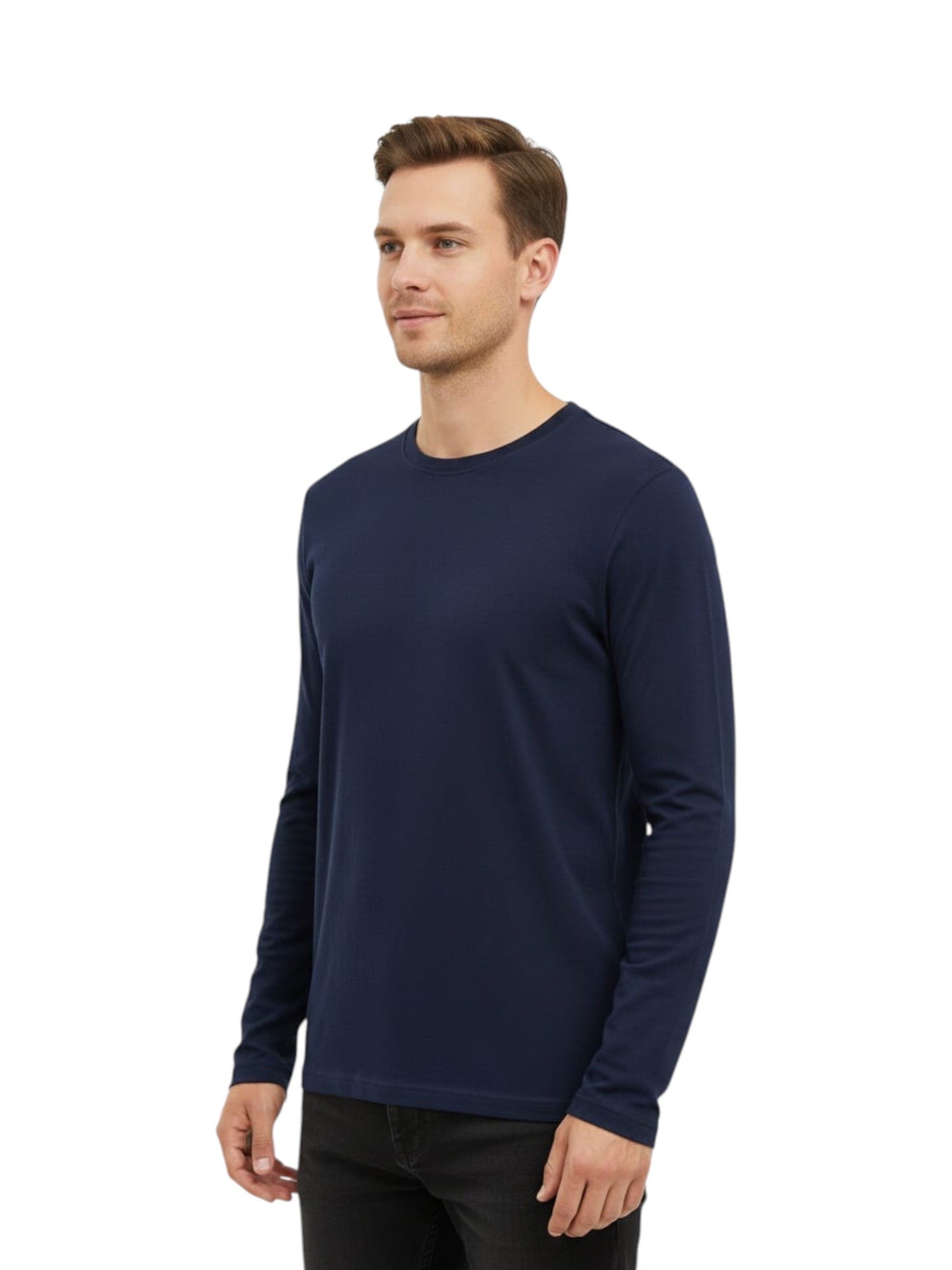 Men's Plain Solid Top,Navy