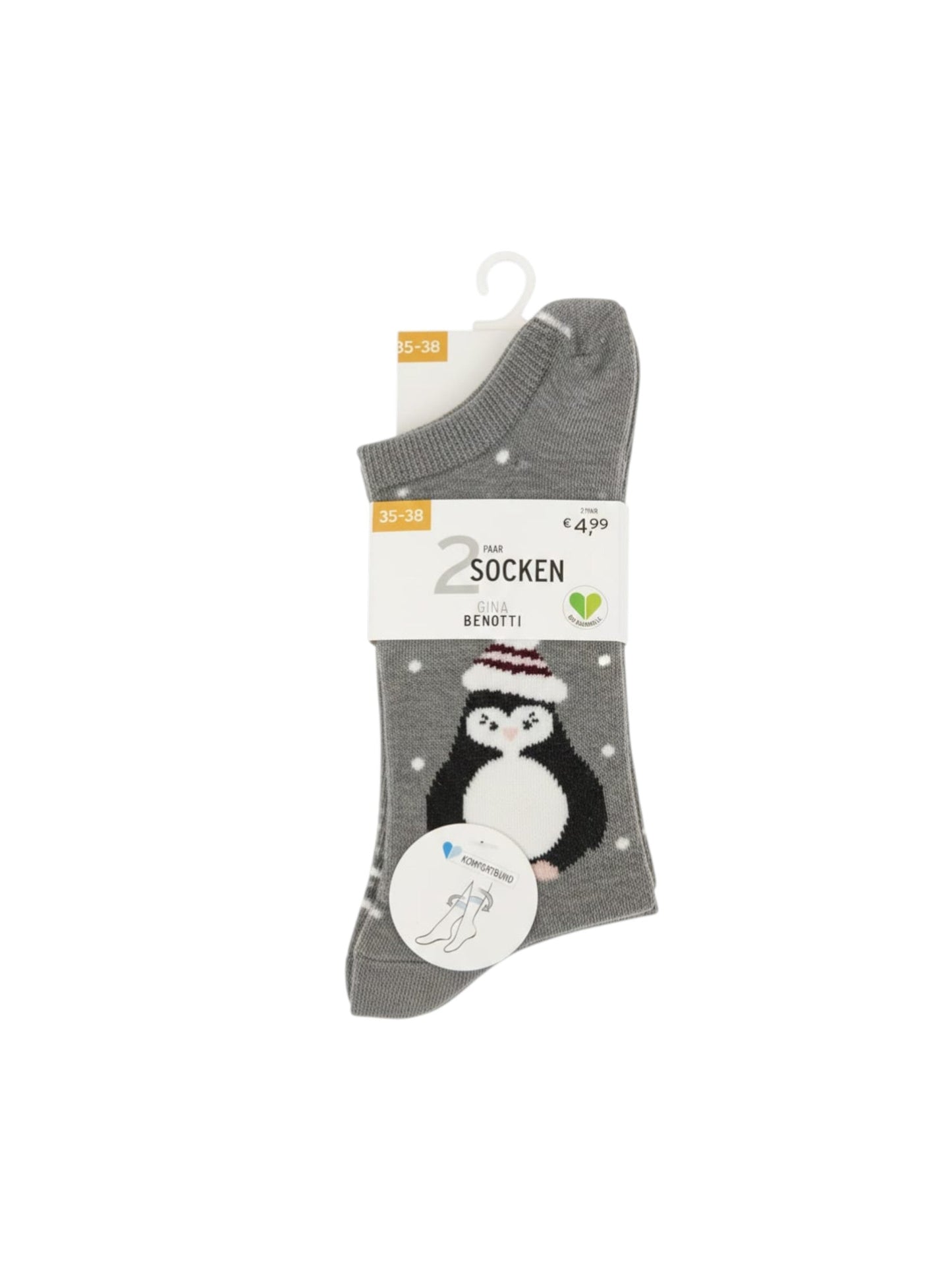 Women's Printed Socks Set 2Pieces,Grey