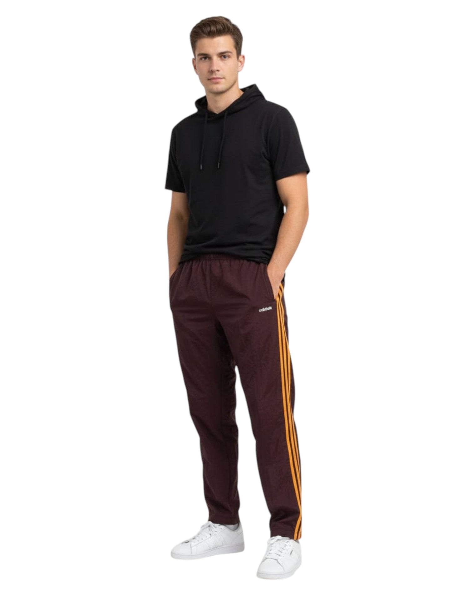 Men's Striped Pant,Burgundy