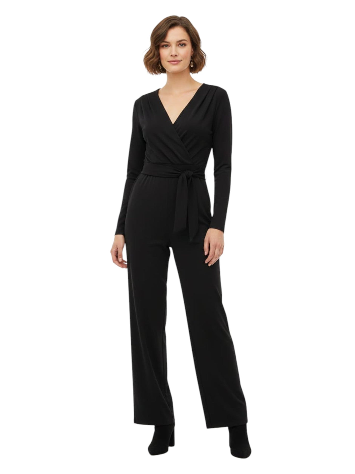 Women's Plain Solid Jumpsuit,Black