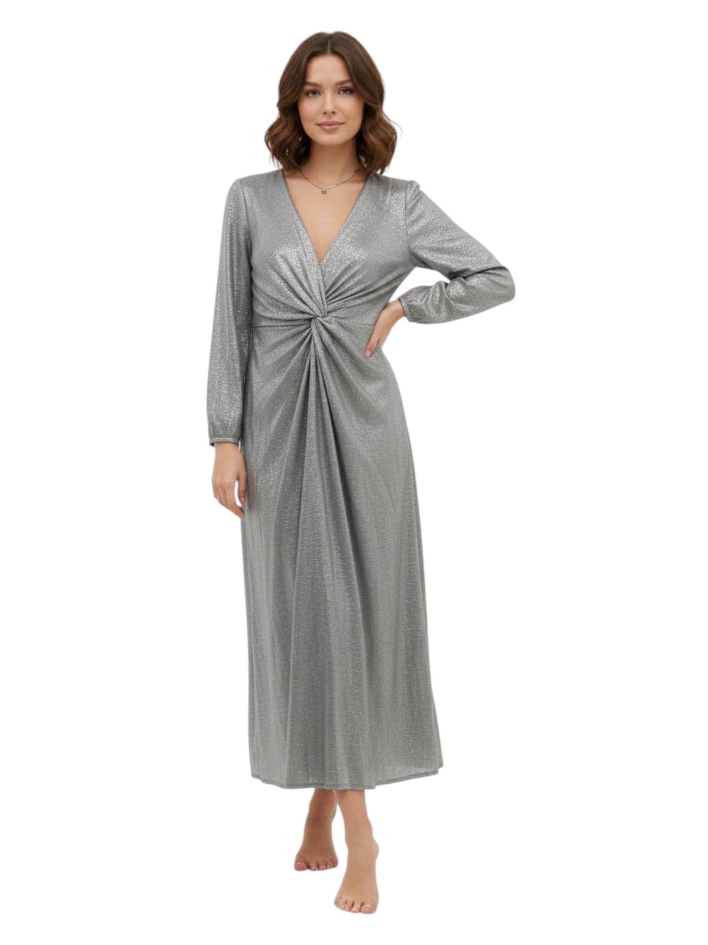 Women's Mesh Dress,Silver
