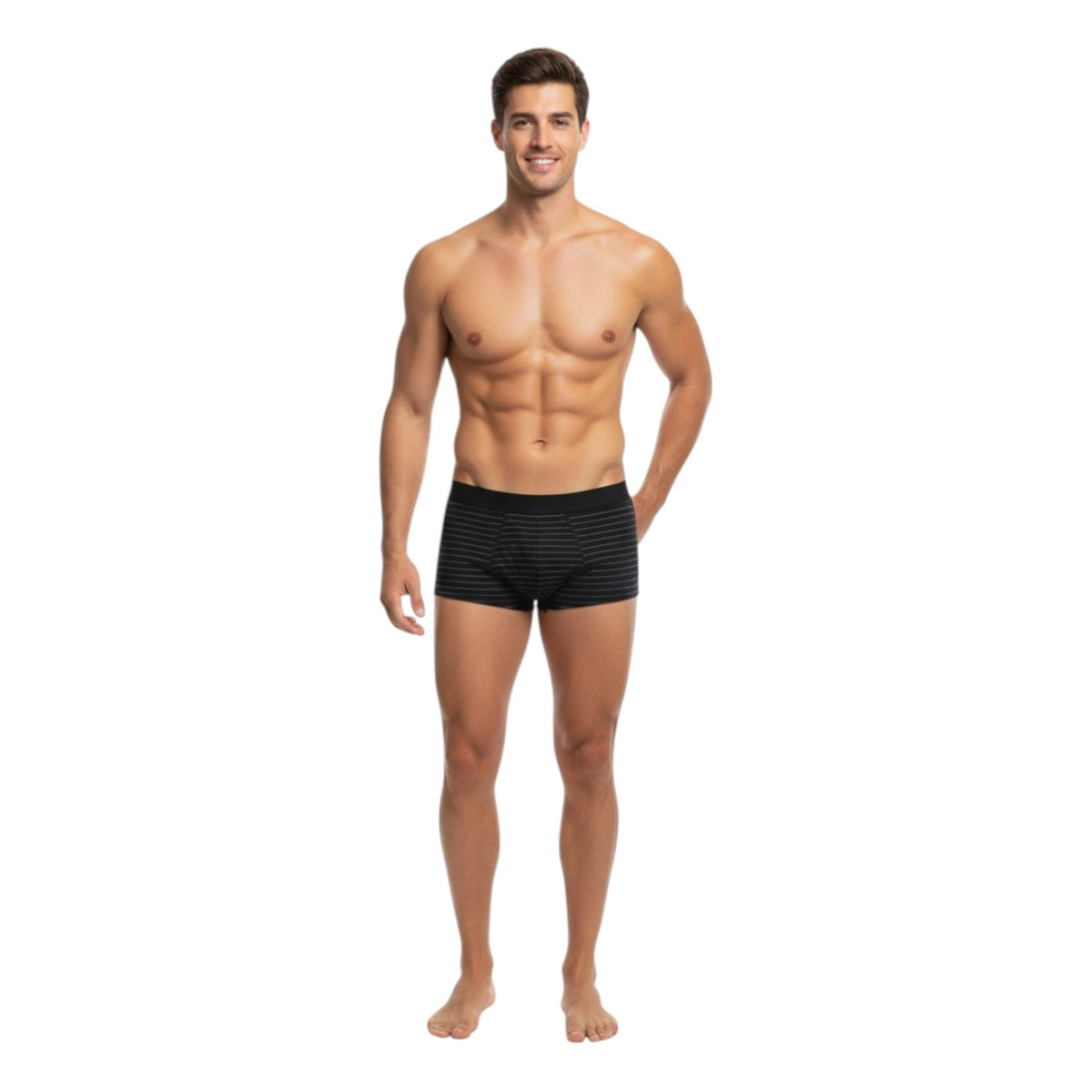 Men's Striped Boxer,Navy
