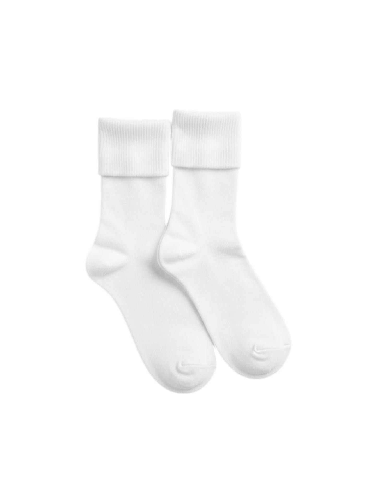 Kids Girl's Plain Solid Socks,White