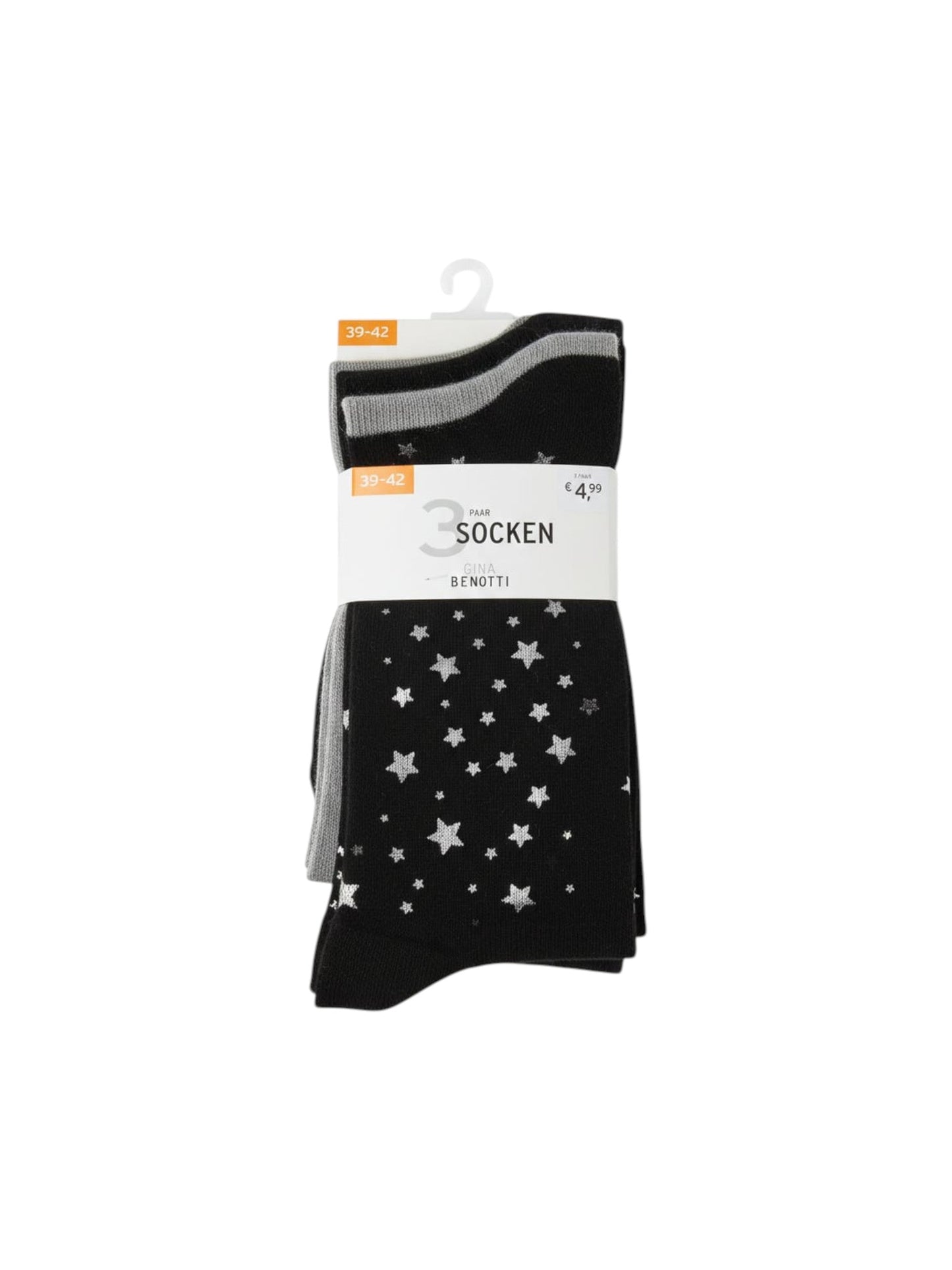 Women's Knitted Socks Set 3 Pieces,Black/Grey