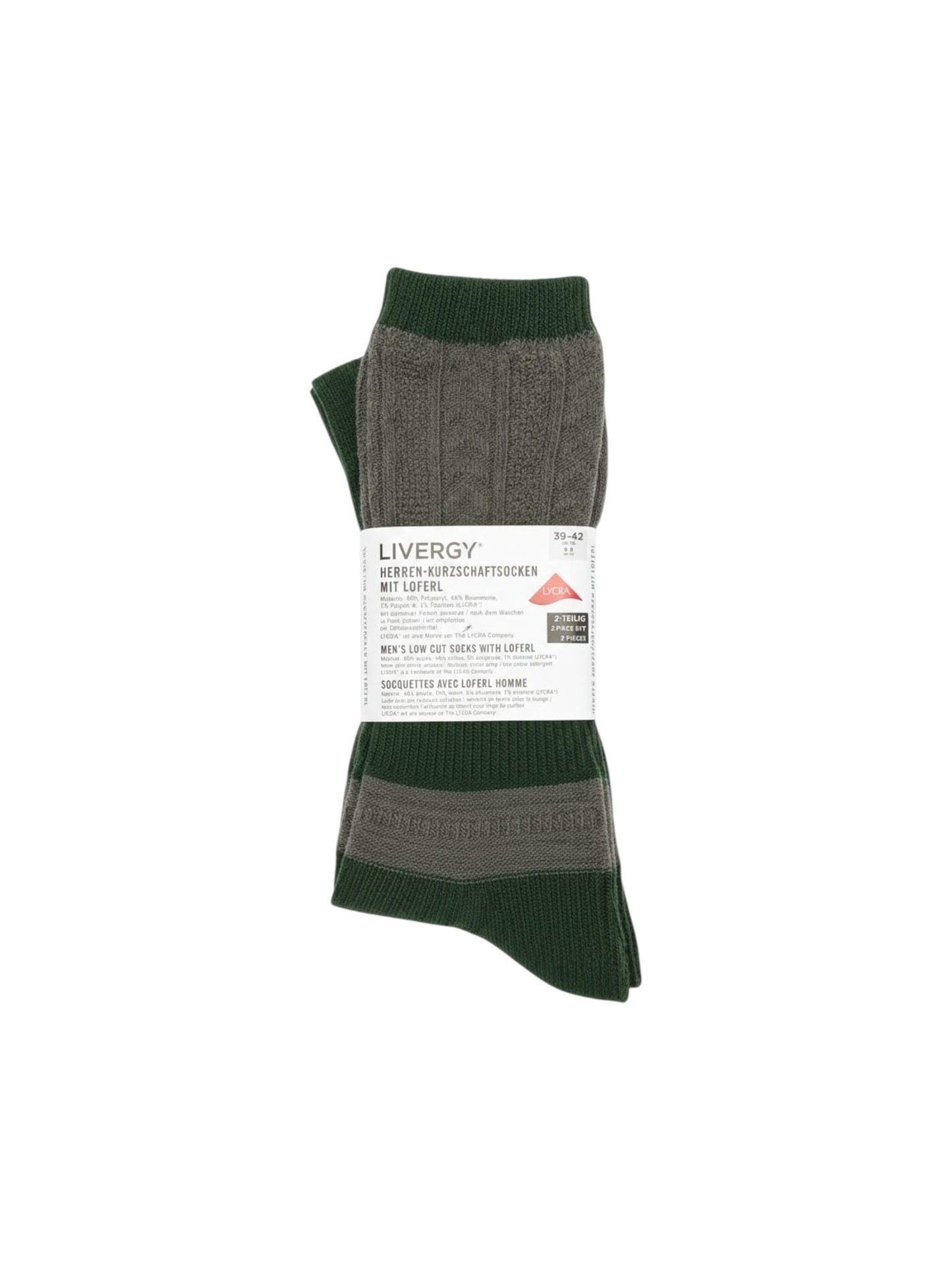 Men's Knitted Leg Warmers & Socks,Grey/Green