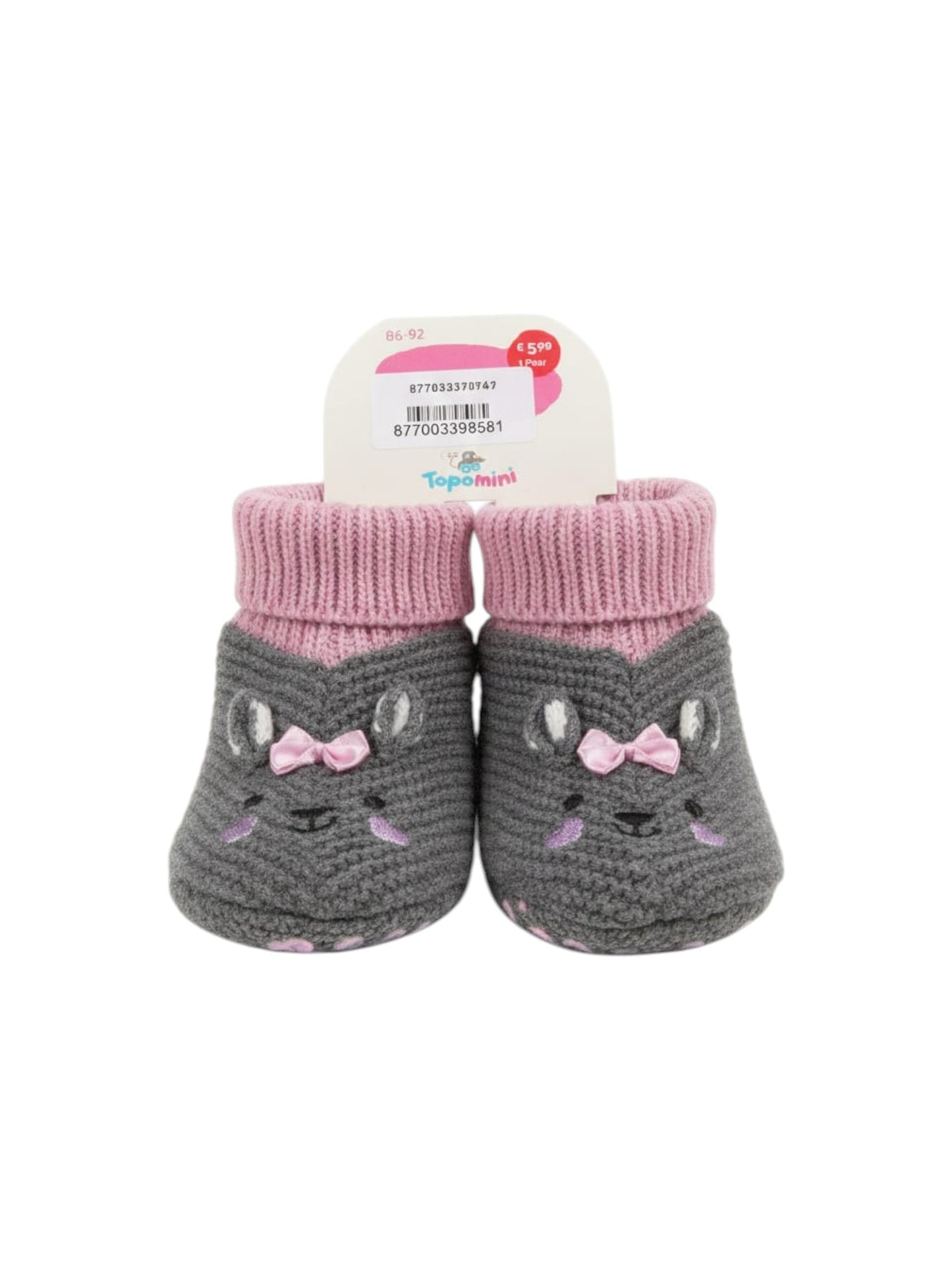 Kids Girl�s Knitted Socks ,Grey/Pink