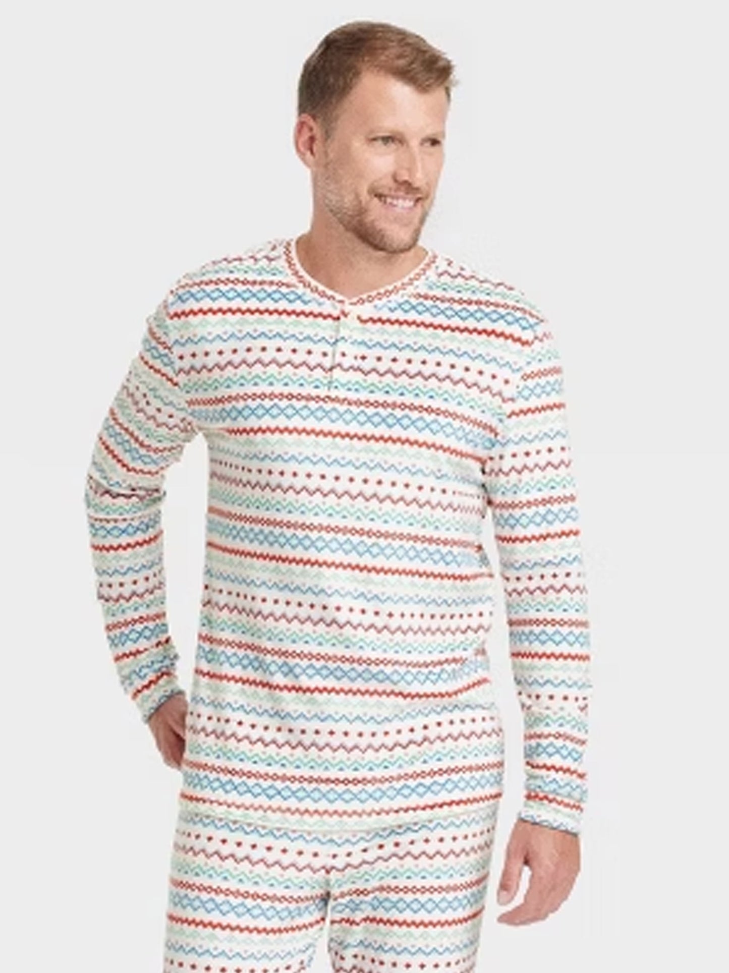 Men's Graphic Printed Sleepwear Top,White