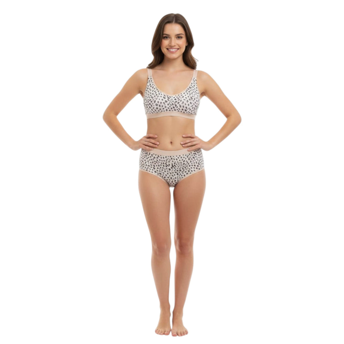 Women's Printed Bra,Light pink