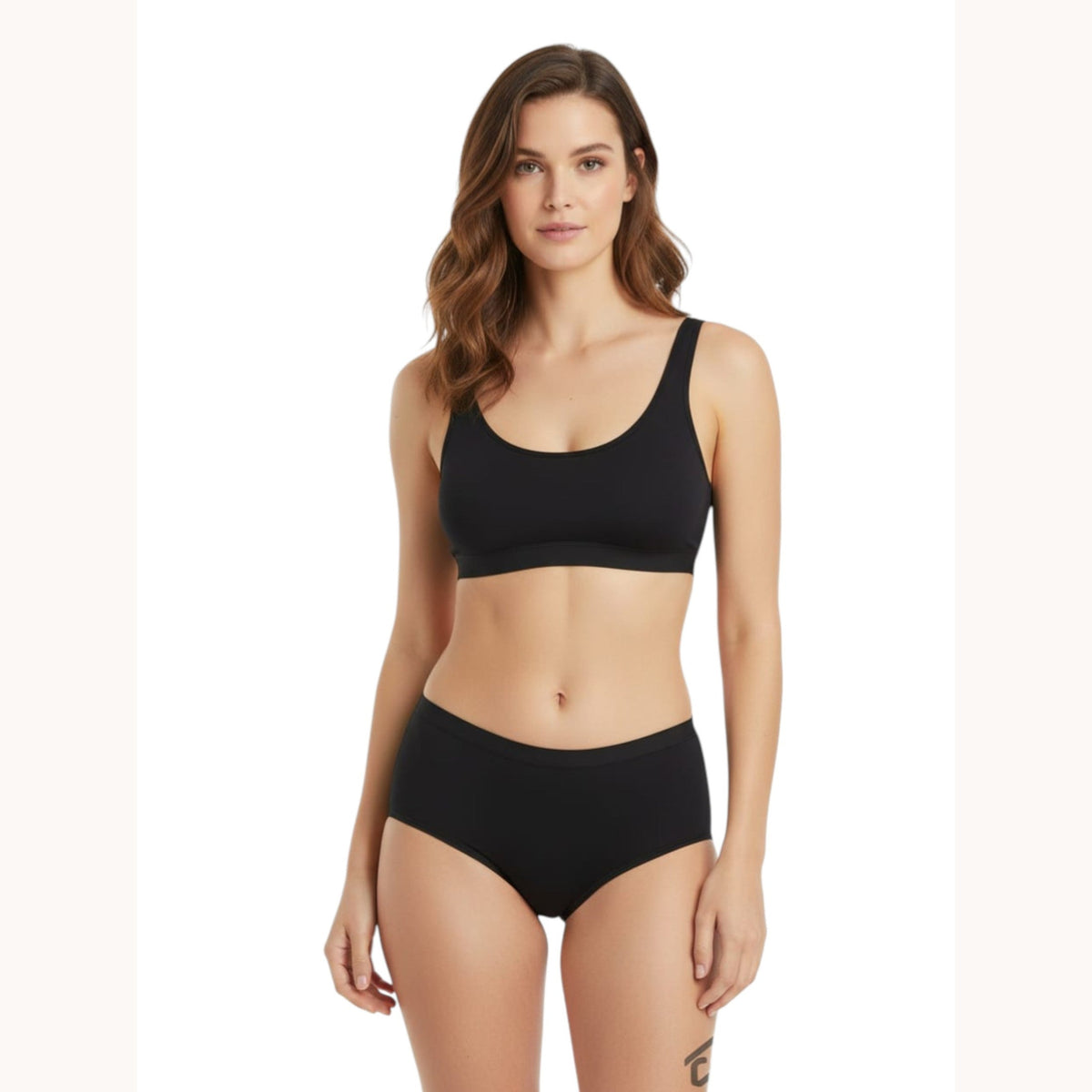 Women's Ribbed Bra,Black