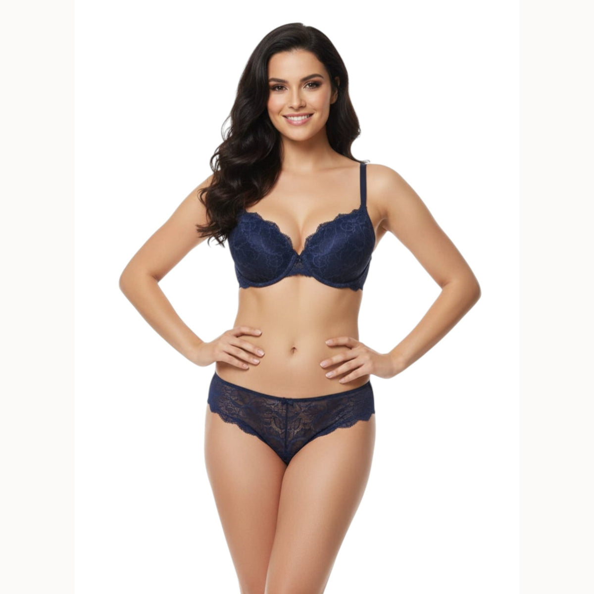Women's Lace Bra,Navy