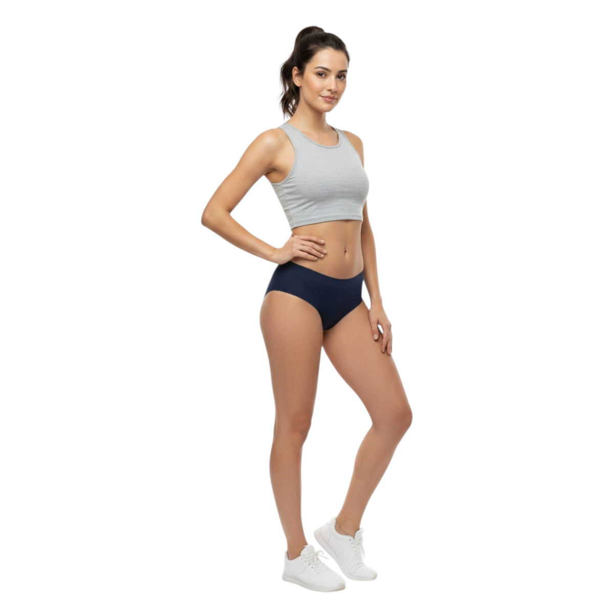 Women's Plain Solid Thongs,Dark Grey