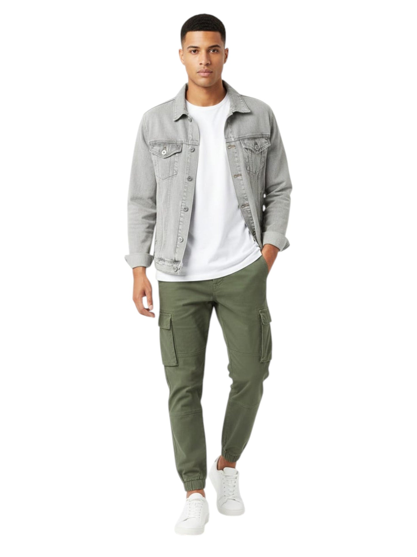 Men's Plain Cargo Pant,Olive