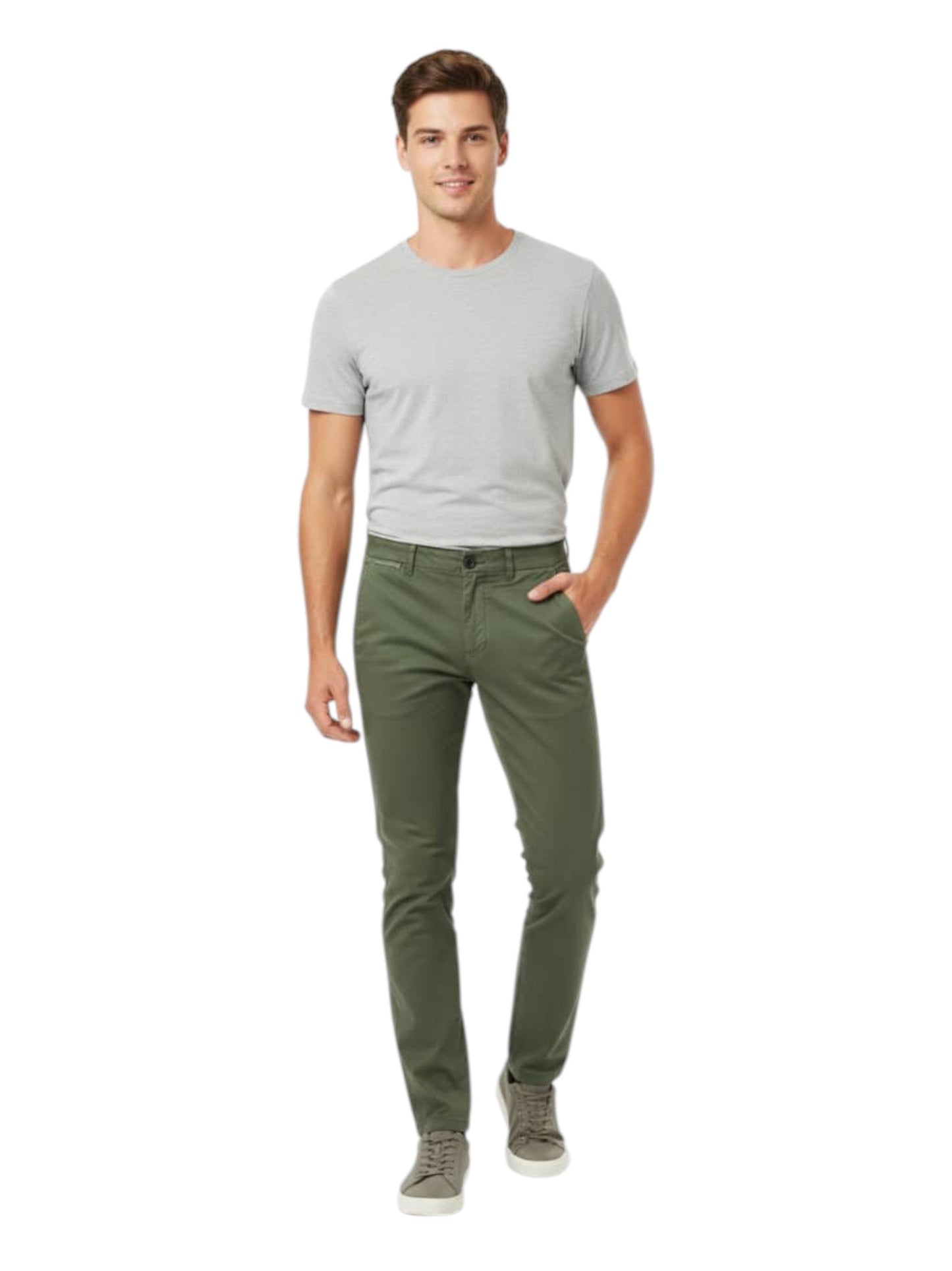 Men's Plain Solid Pant,Olive