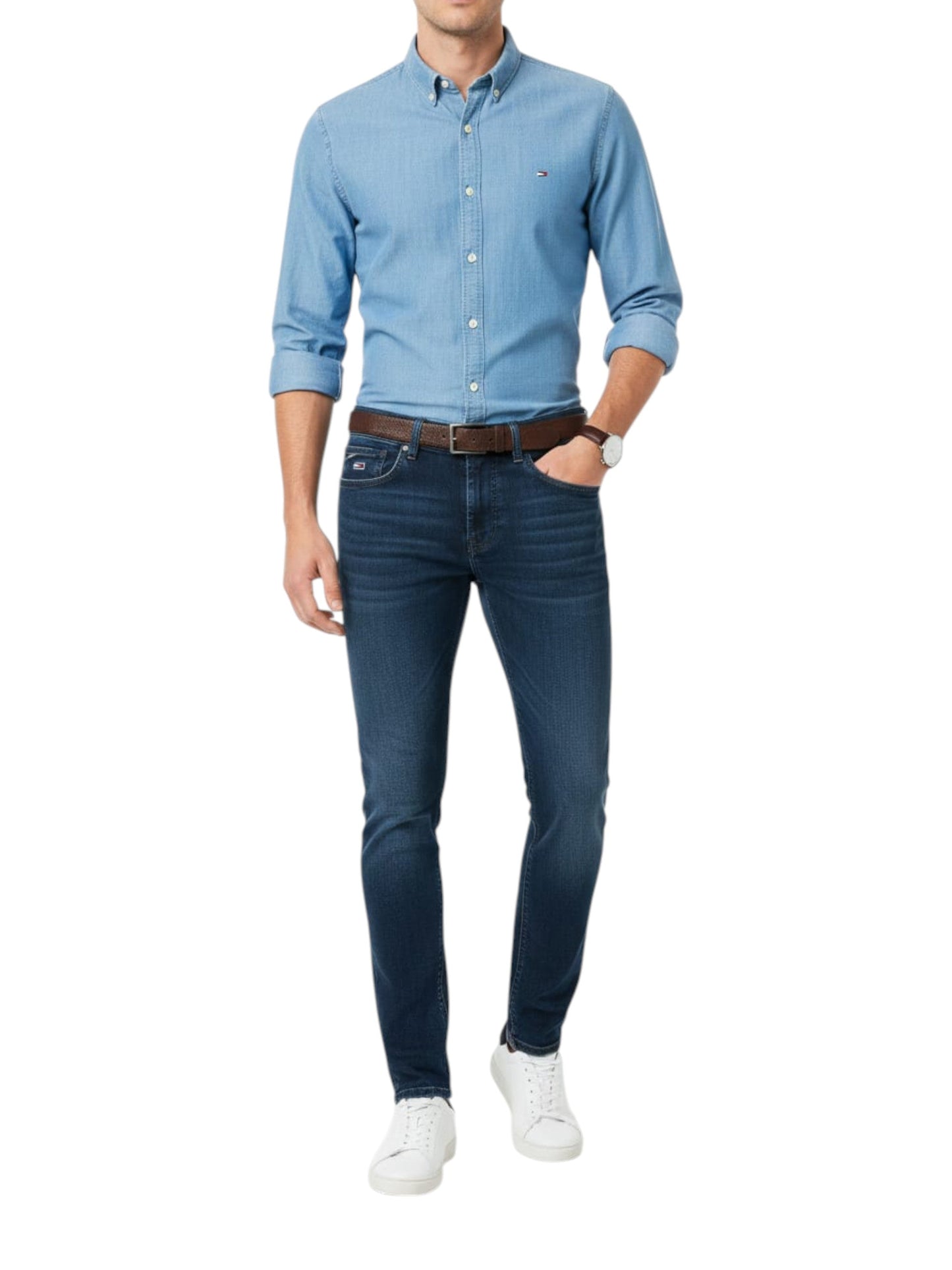 Men's Washed Jeans,Blue