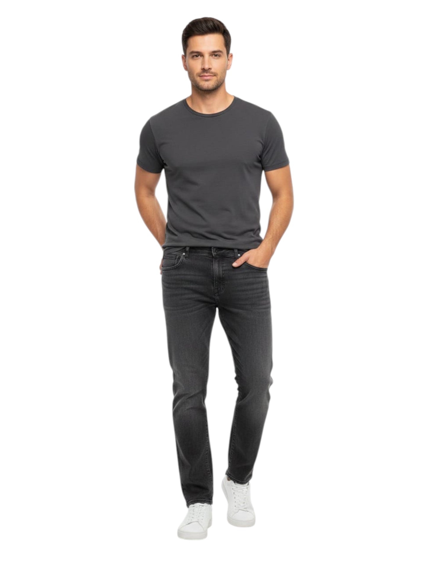 Men's Washed Jeans,Grey