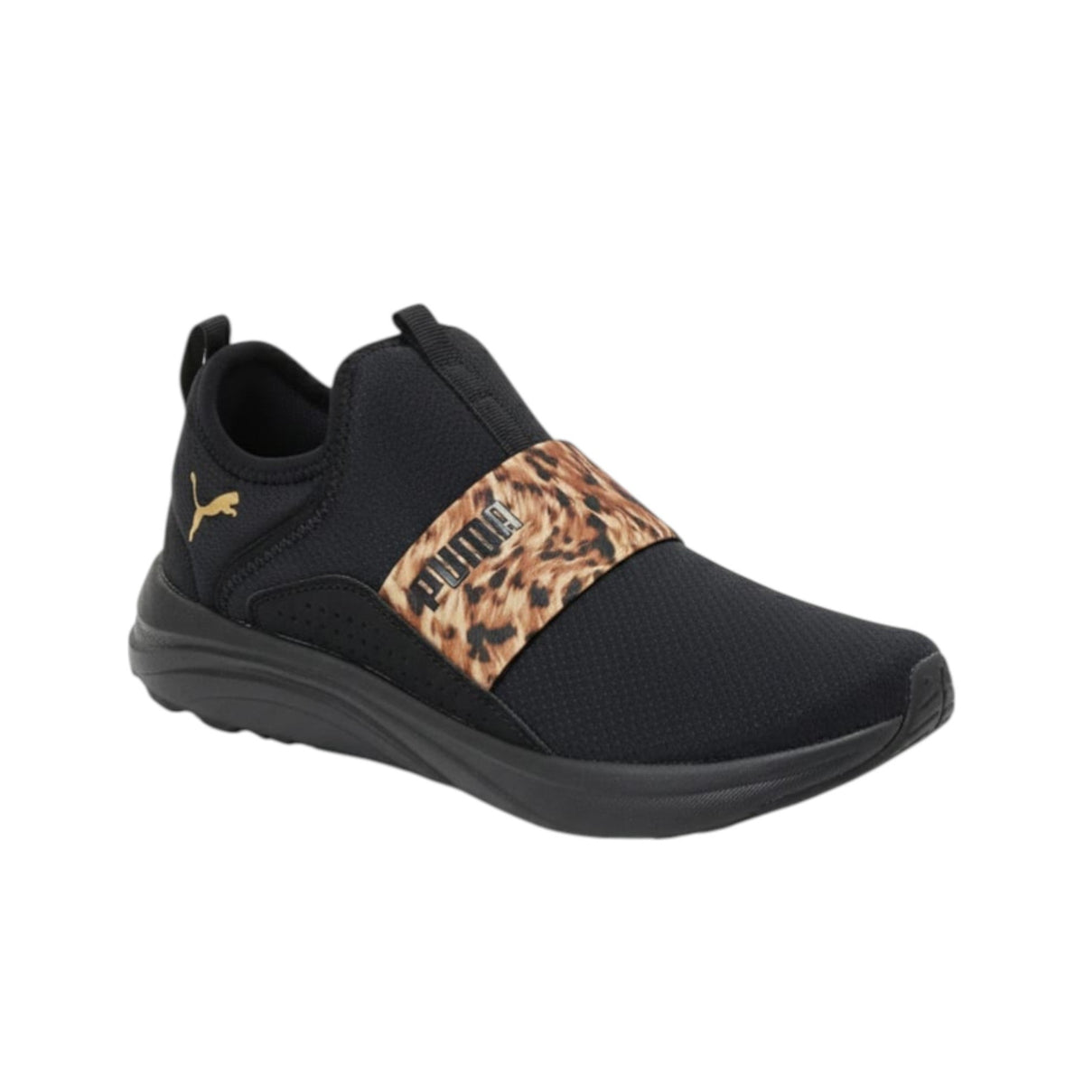 Women's Brand Logo Patched Shoes,Black