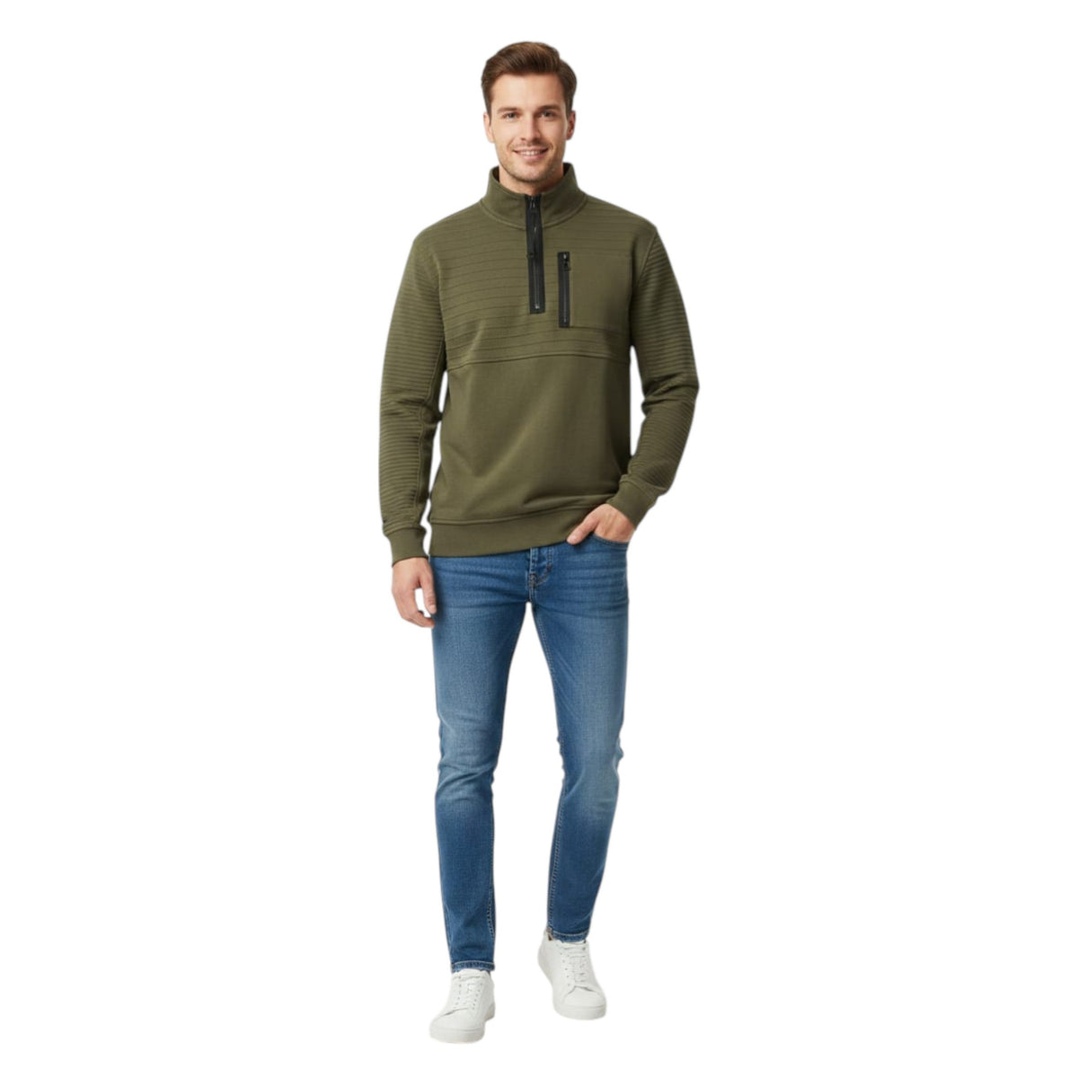 Men's Ribbed Sweaters,Olive