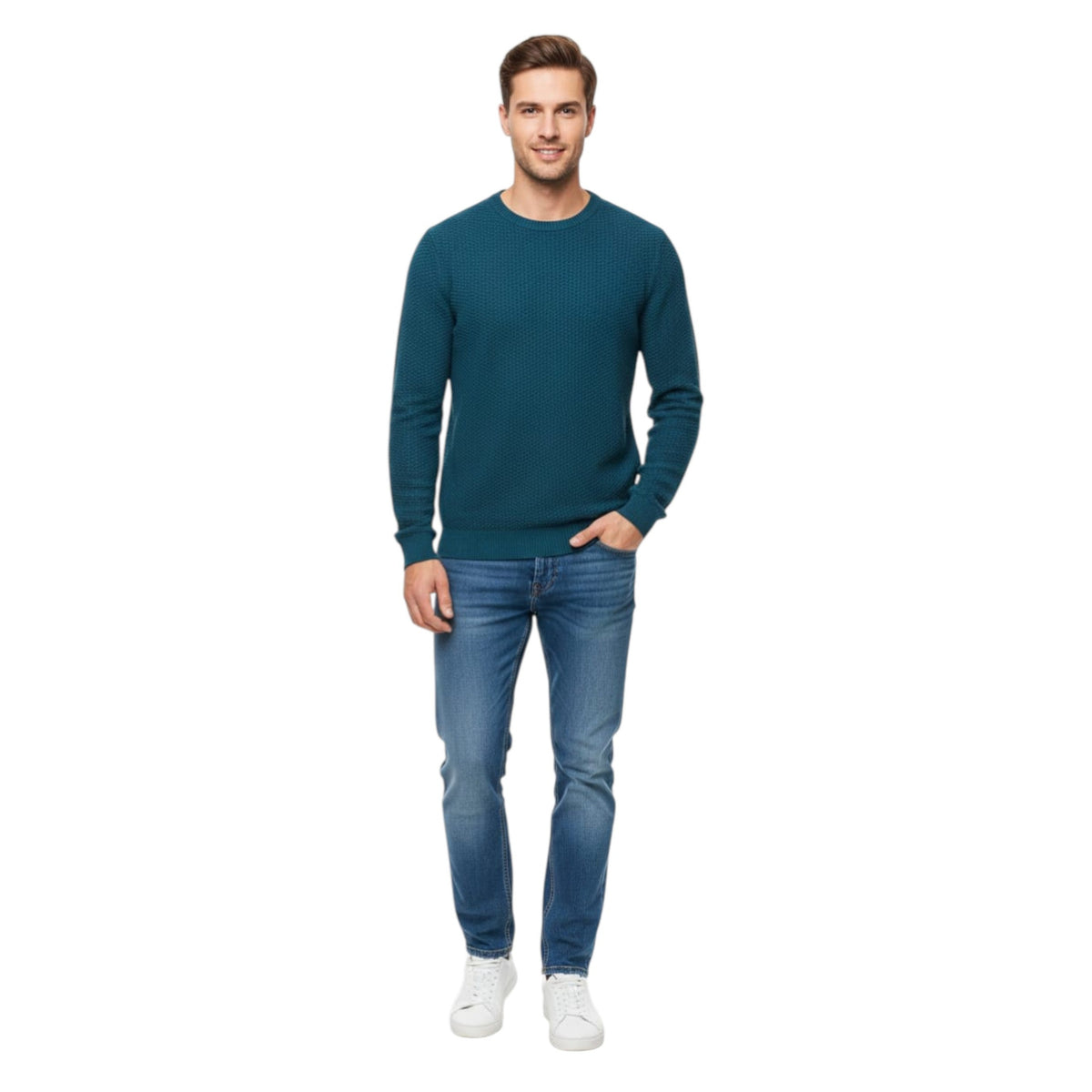 Men's Knitted Sweaters,Dark Turquoise