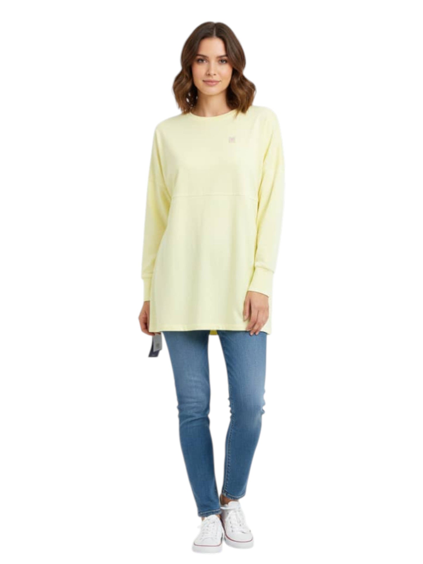 Women's Printed Back Sweaters,Light Yellow