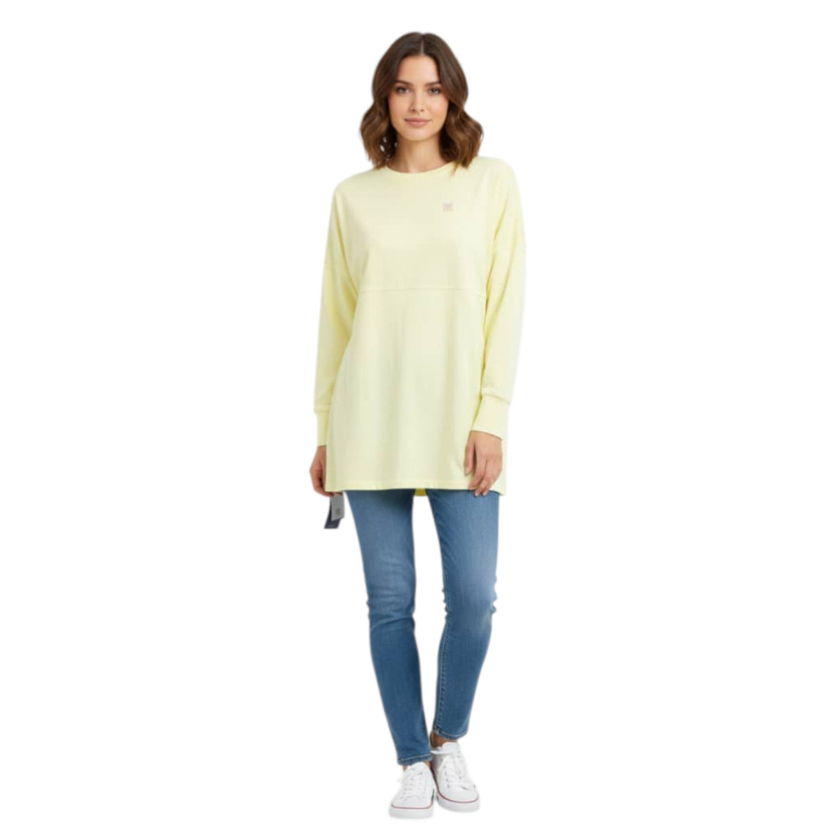 Women's Printed Back Sweaters,Light Yellow