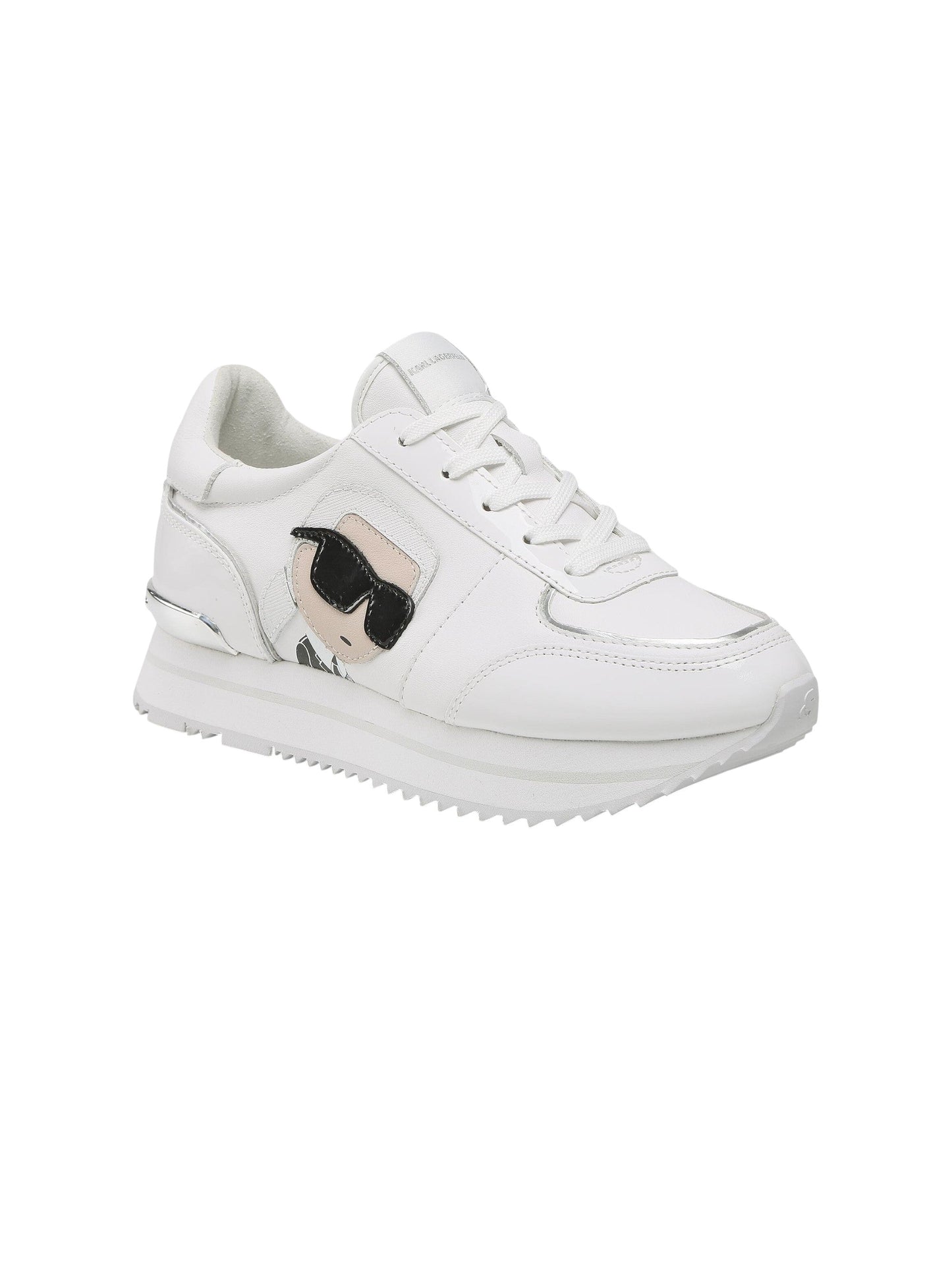 Women's Brand Logo Patched Shoes,White